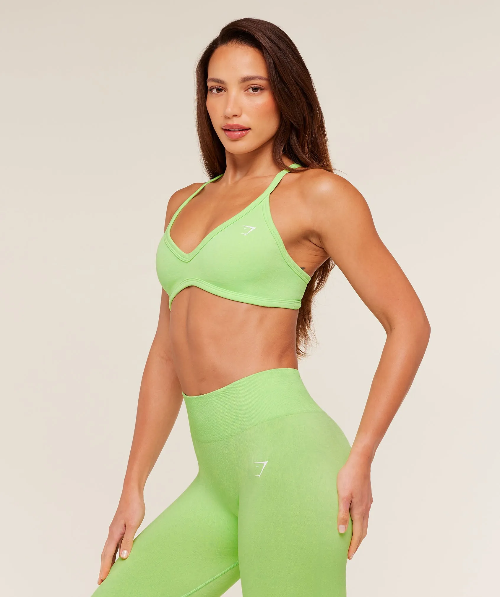 Gymshark Adapt Animal X Whitney Sports Bra - Energy Gelato Green / Sorbet Yellow sold by Gymshark product image thumbnail 4