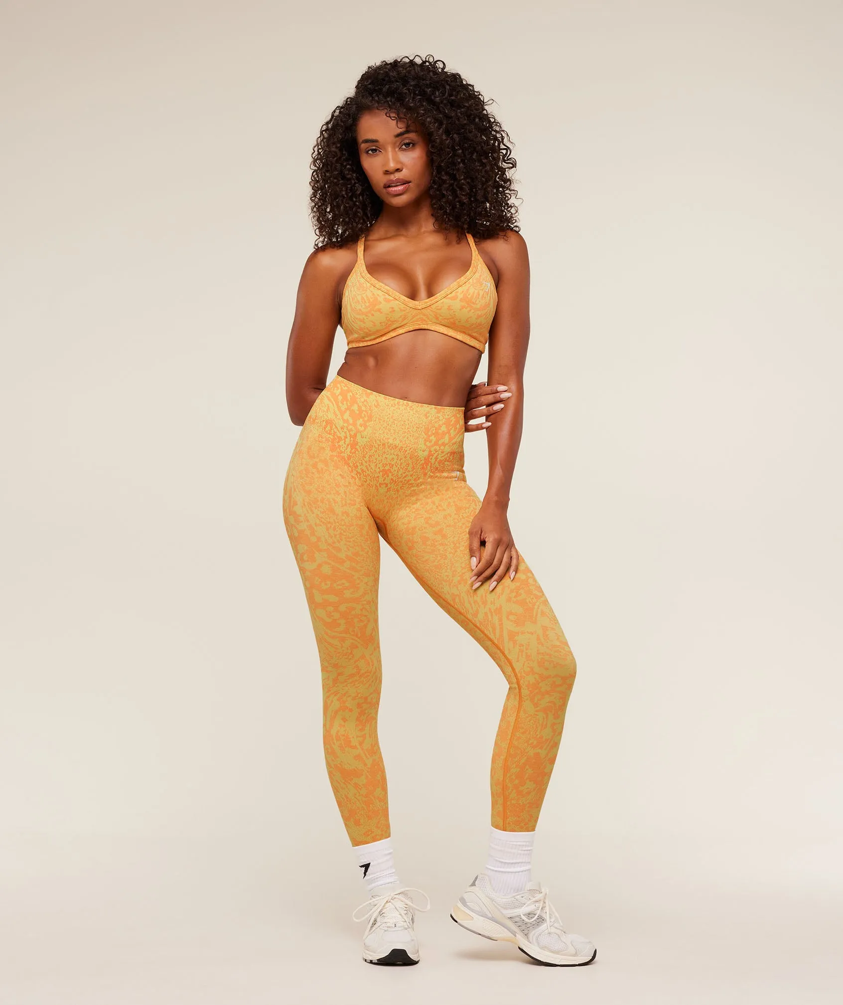 Gymshark Adapt Animal X Whitney Leggings - Sorbet Yellow / Dayglow Peach sold by Gymshark product image thumbnail 5