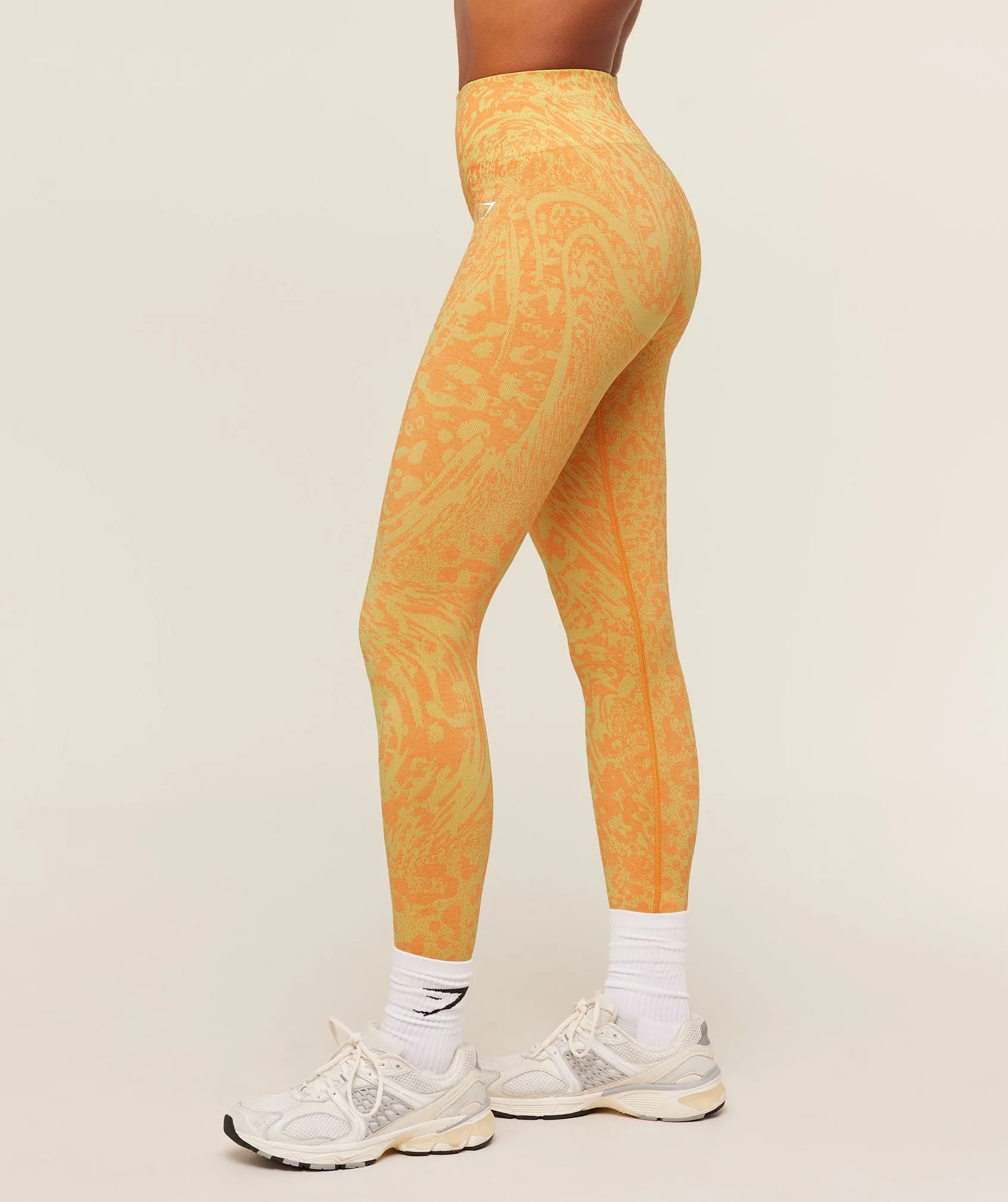 Gymshark Adapt Animal X Whitney Leggings - Sorbet Yellow / Dayglow Peach sold by Gymshark product image thumbnail 4