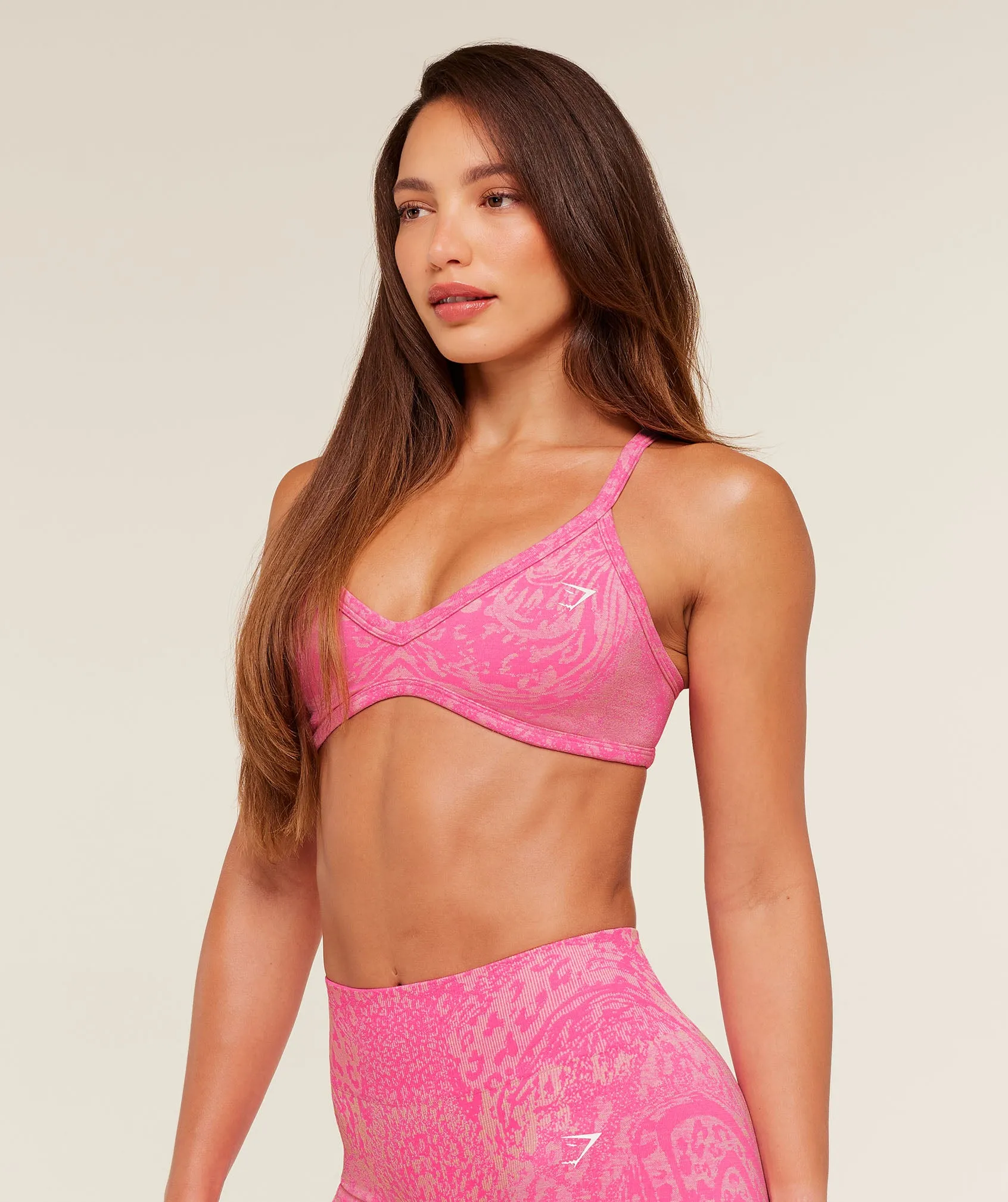 Gymshark Adapt Animal X Whitney Sports Bra - Electric Pink / Sorbet Yellow sold by Gymshark product image thumbnail 4