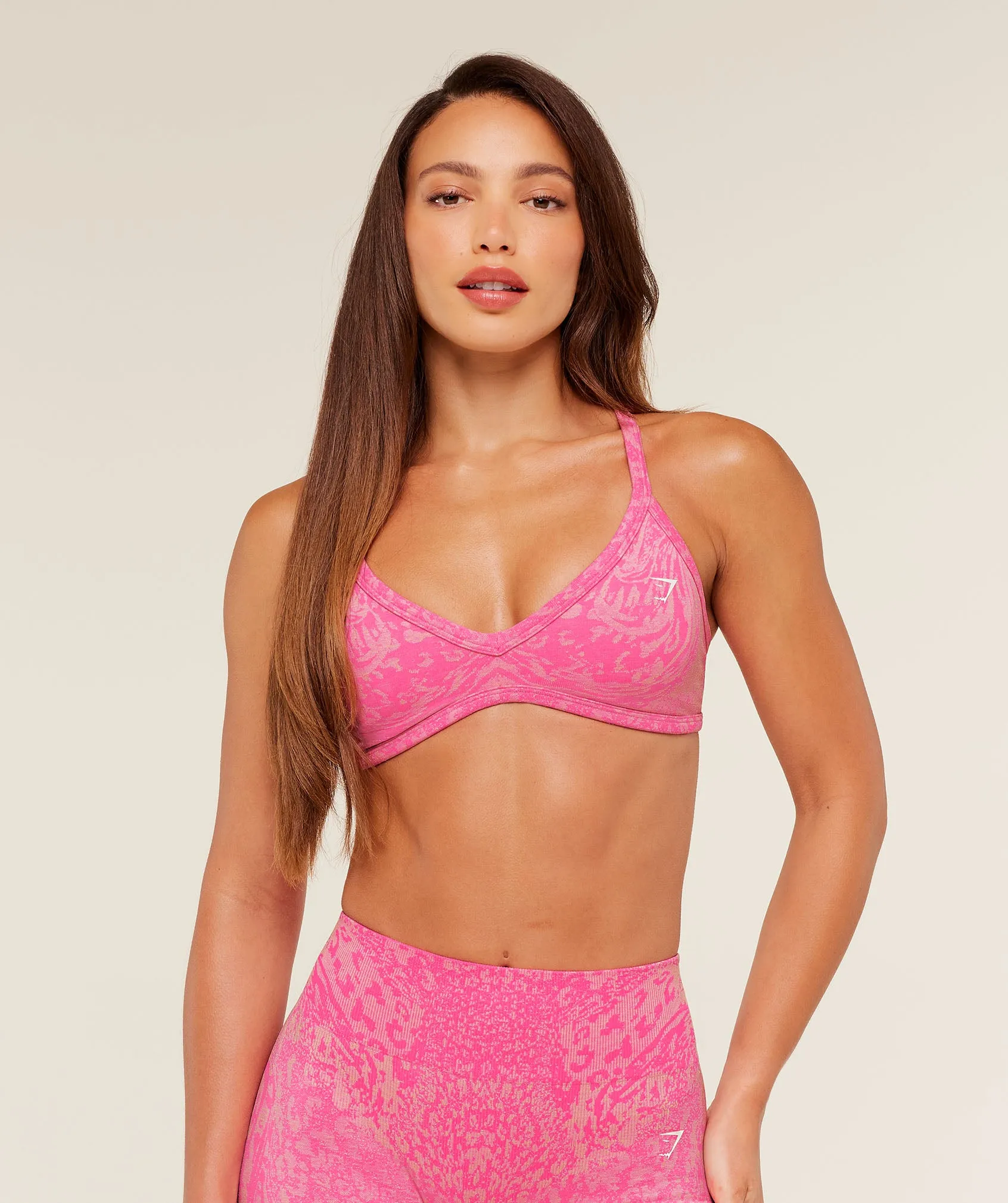 Gymshark Adapt Animal X Whitney Sports Bra - Electric Pink / Sorbet Yellow sold by Gymshark