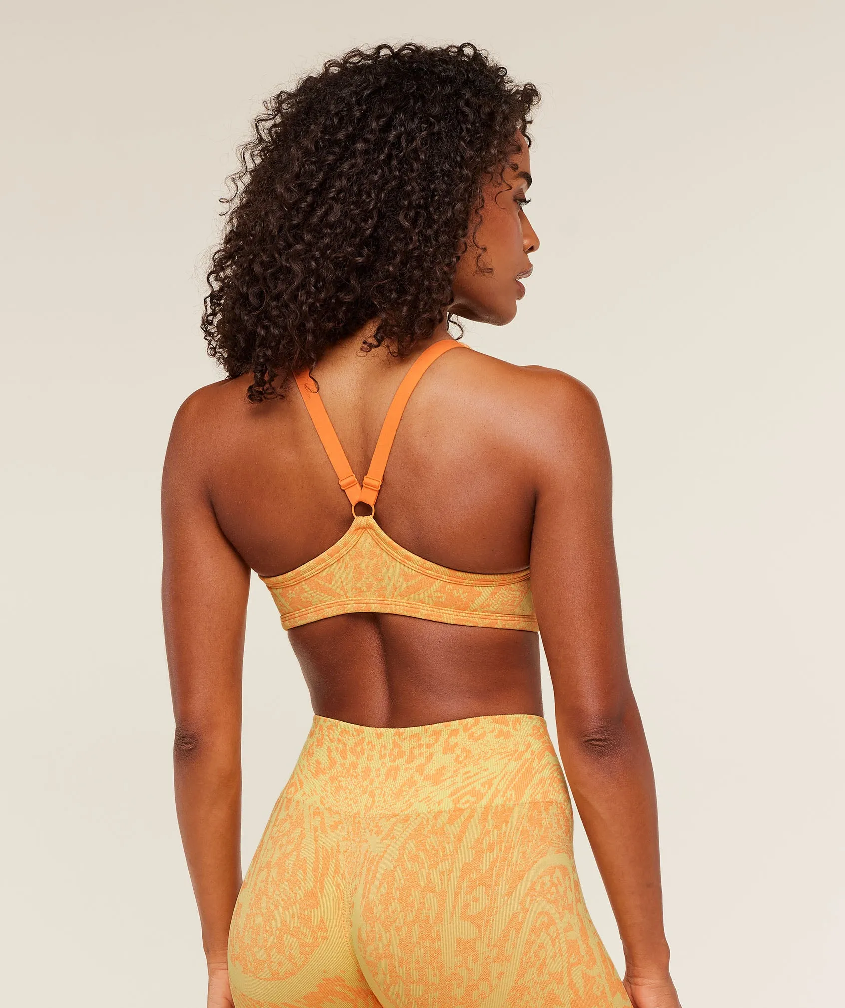 Gymshark Adapt Animal X Whitney Sports Bra - Sorbet Yellow / Dayglow Peach sold by Gymshark product image thumbnail 4