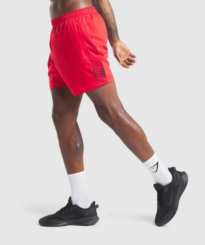 Gymshark Graphic Sport Shorts - Red sold by Gymshark