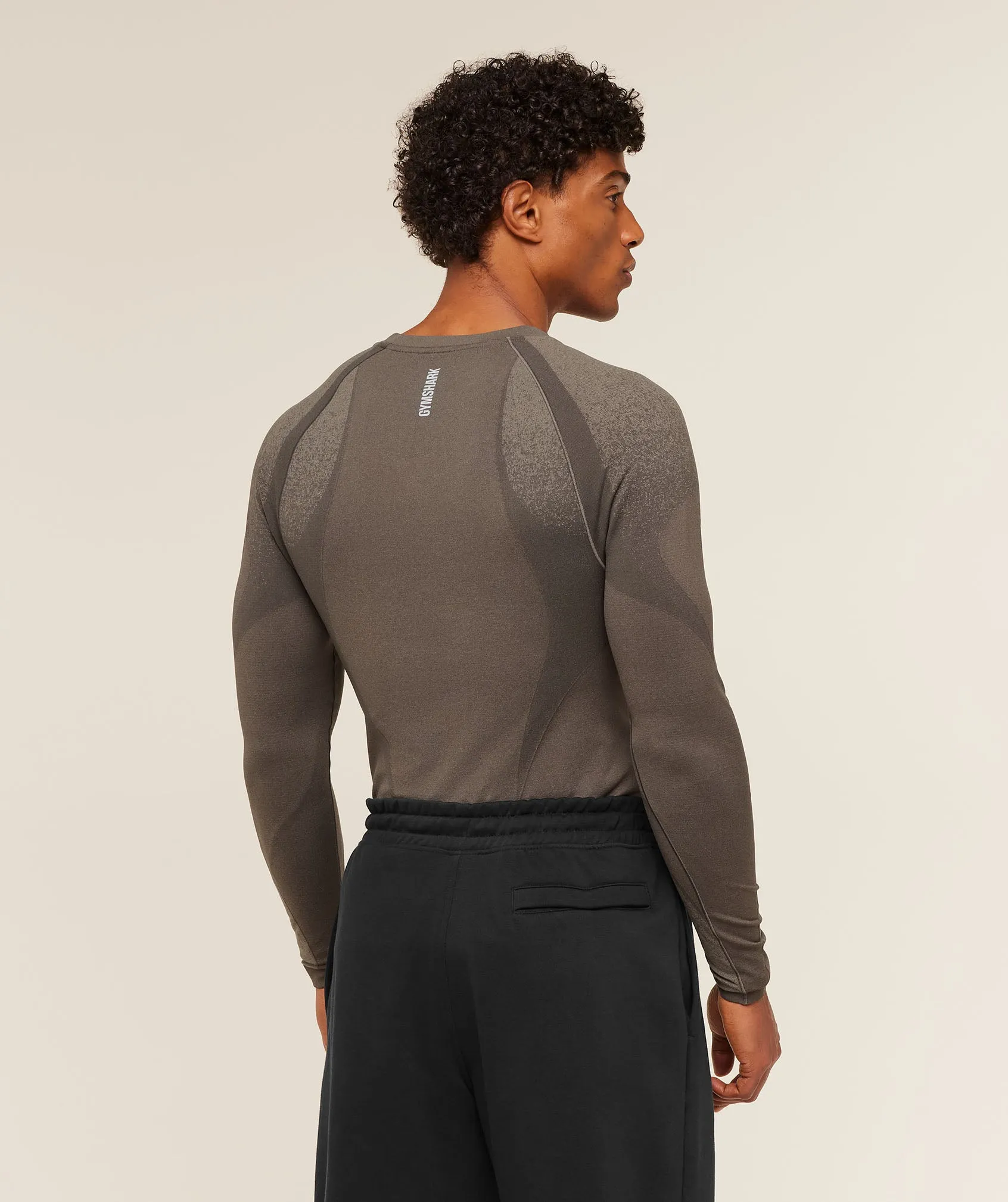 Gymshark Shadow Seamless Long Sleeve T-Shirt - Camo Brown sold by Gymshark product image thumbnail 2