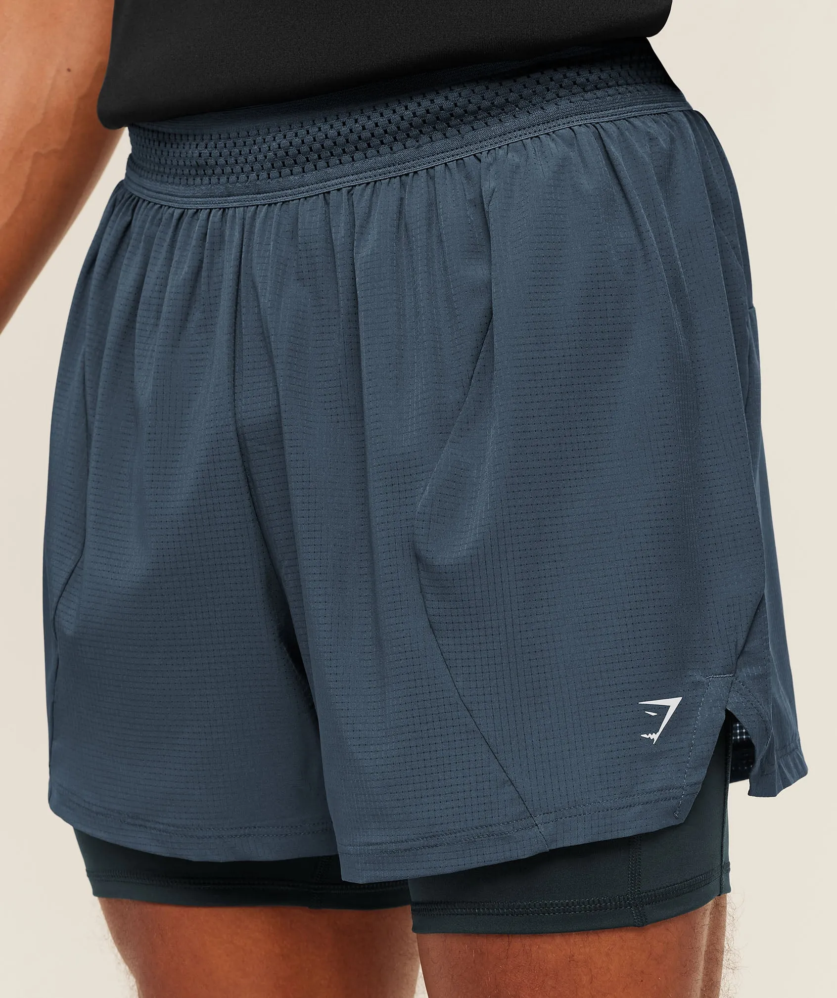 Gymshark Running 4" 2in1 Shorts - GS Stealth Blue/GS Deep Petrol Blue sold by Gymshark product image thumbnail 5