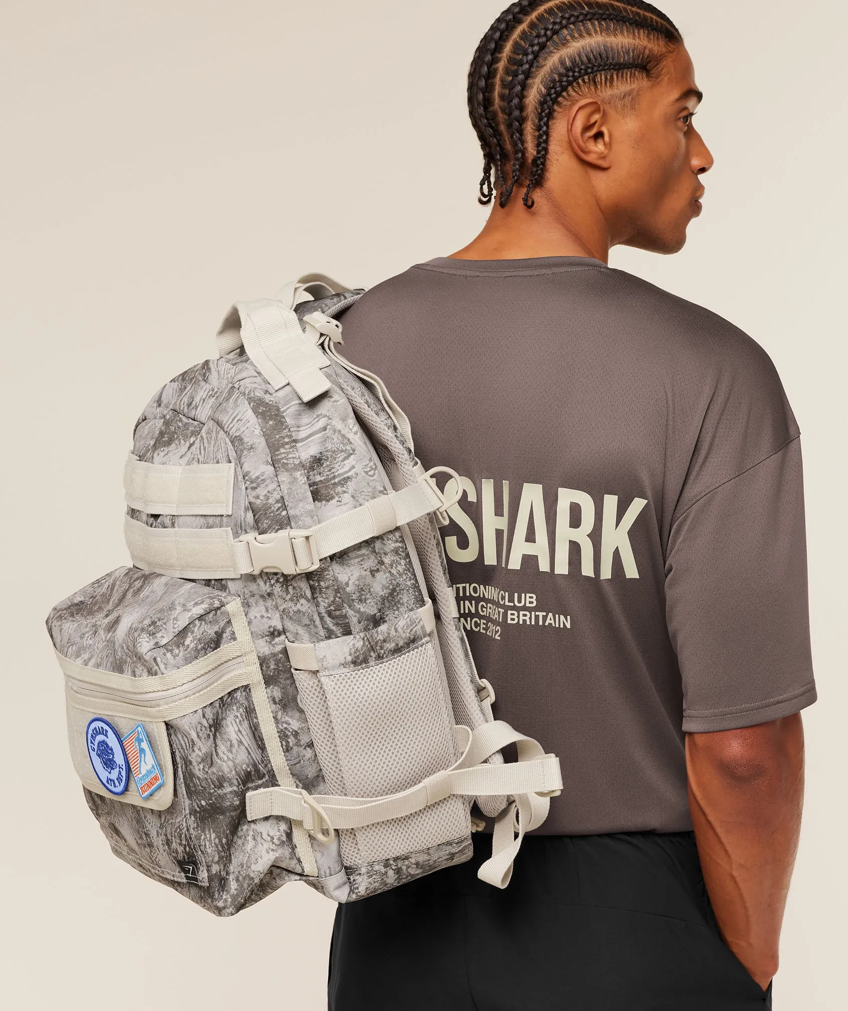 Gymshark Tactical Slouch Backpack - Pebble Grey sold by Gymshark product image thumbnail 4