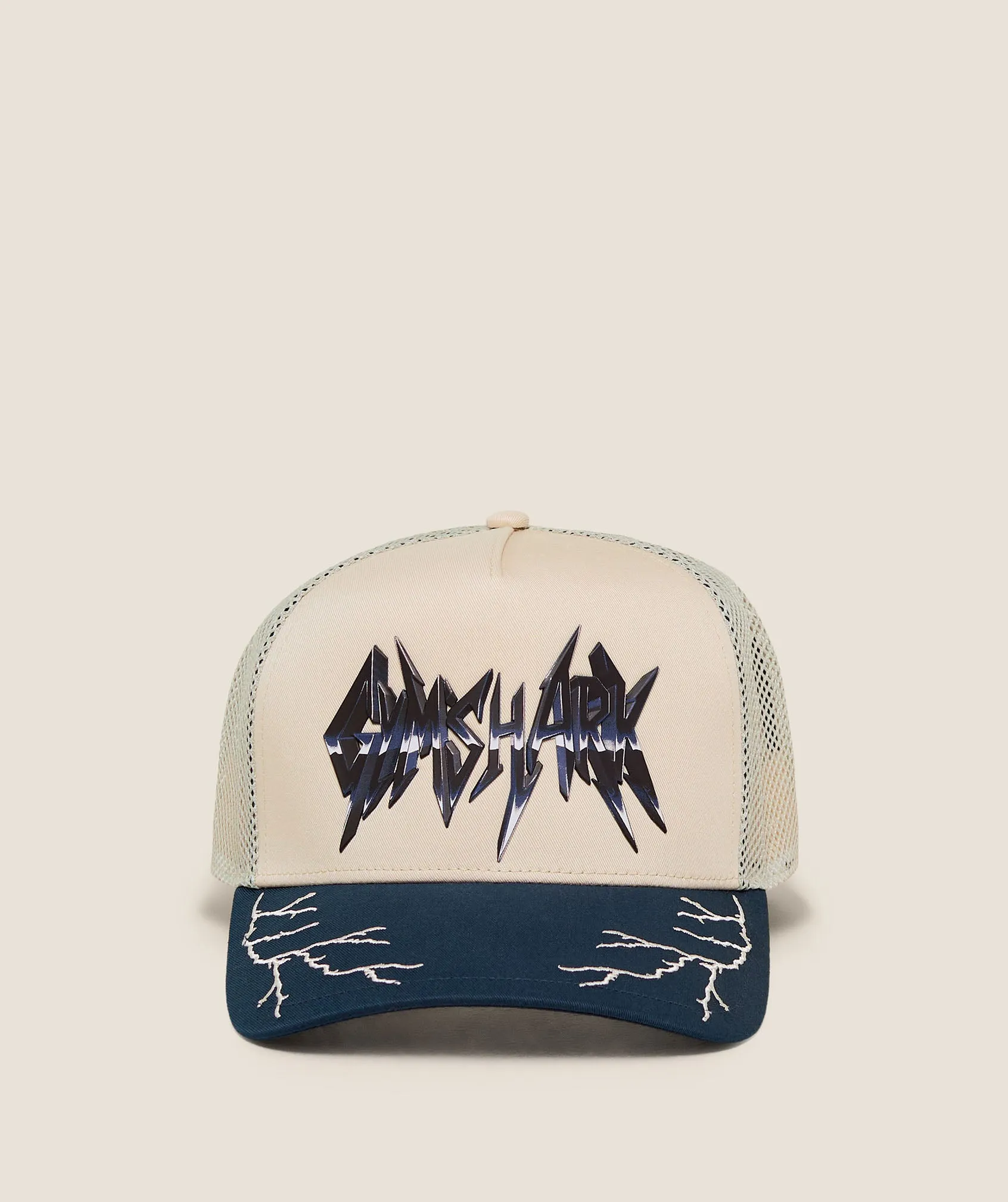 Gymshark Lightning Graphic Trucker Cap - Tinted White sold by Gymshark
