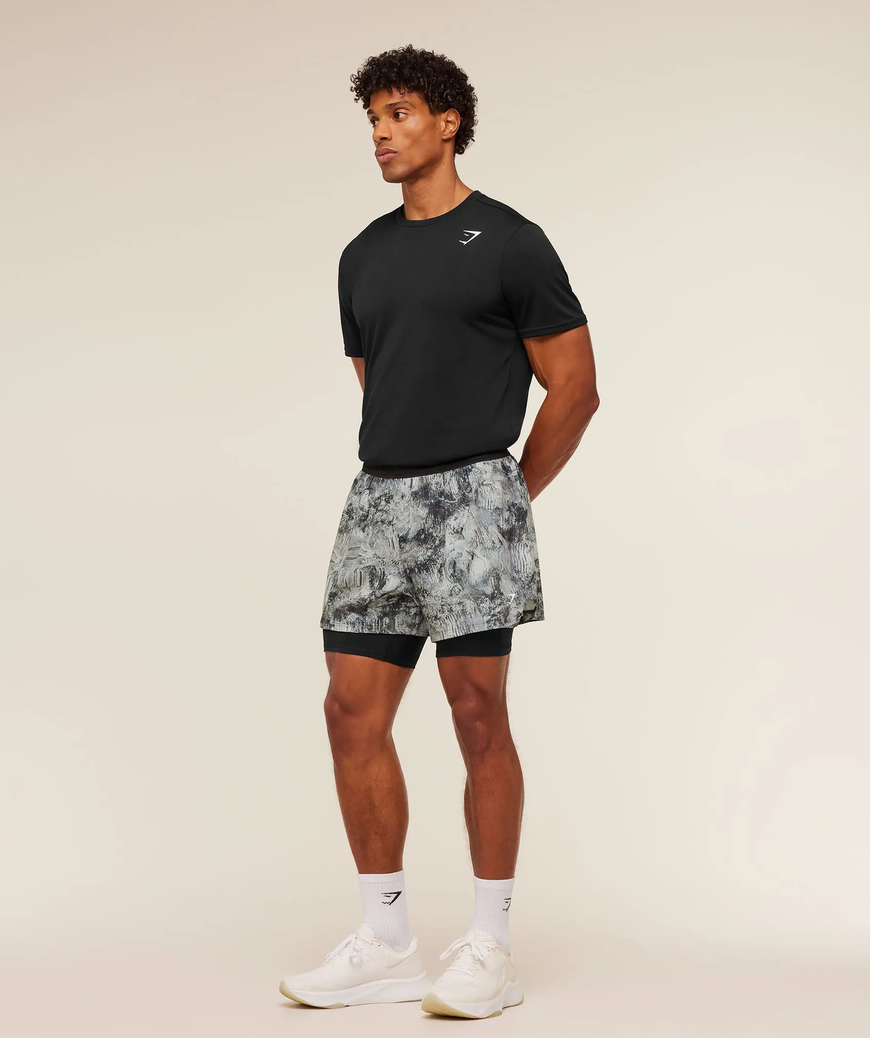 Gymshark Running 4" 2in1 Shorts - Dark Grey / Black sold by Gymshark product image thumbnail 4