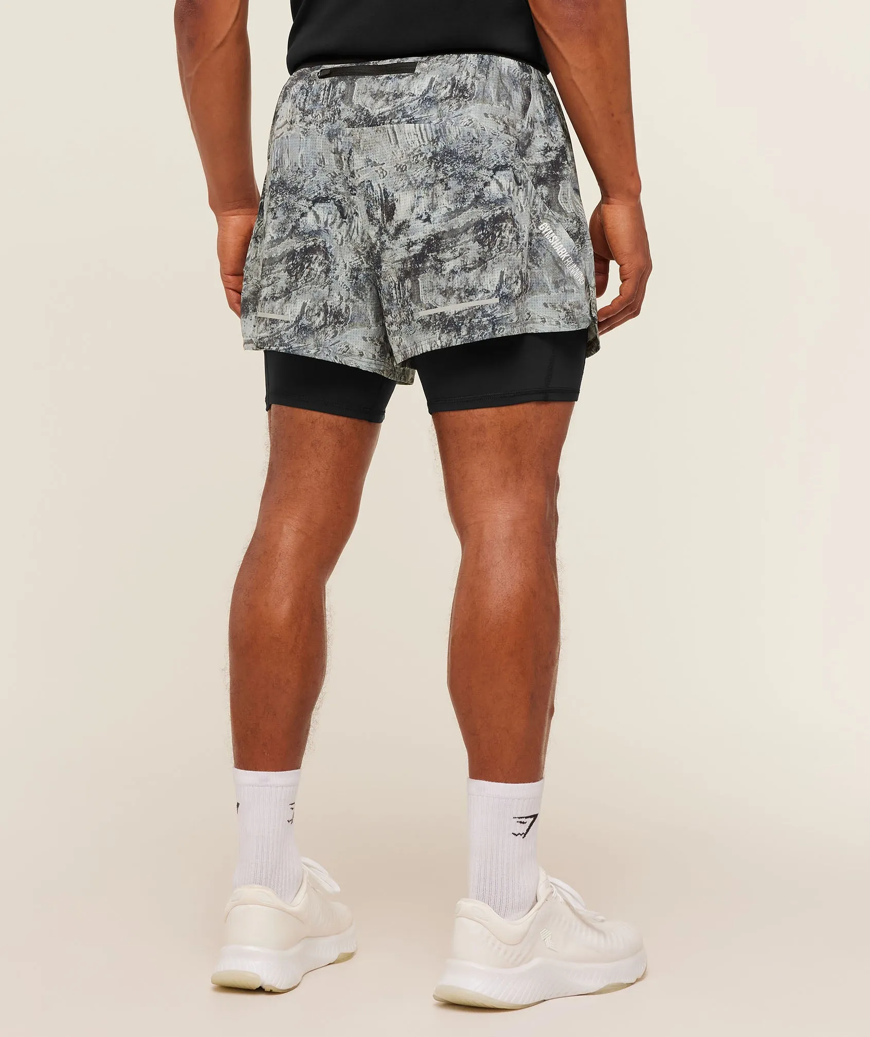 Gymshark Running 4" 2in1 Shorts - Dark Grey / Black sold by Gymshark product image thumbnail 2