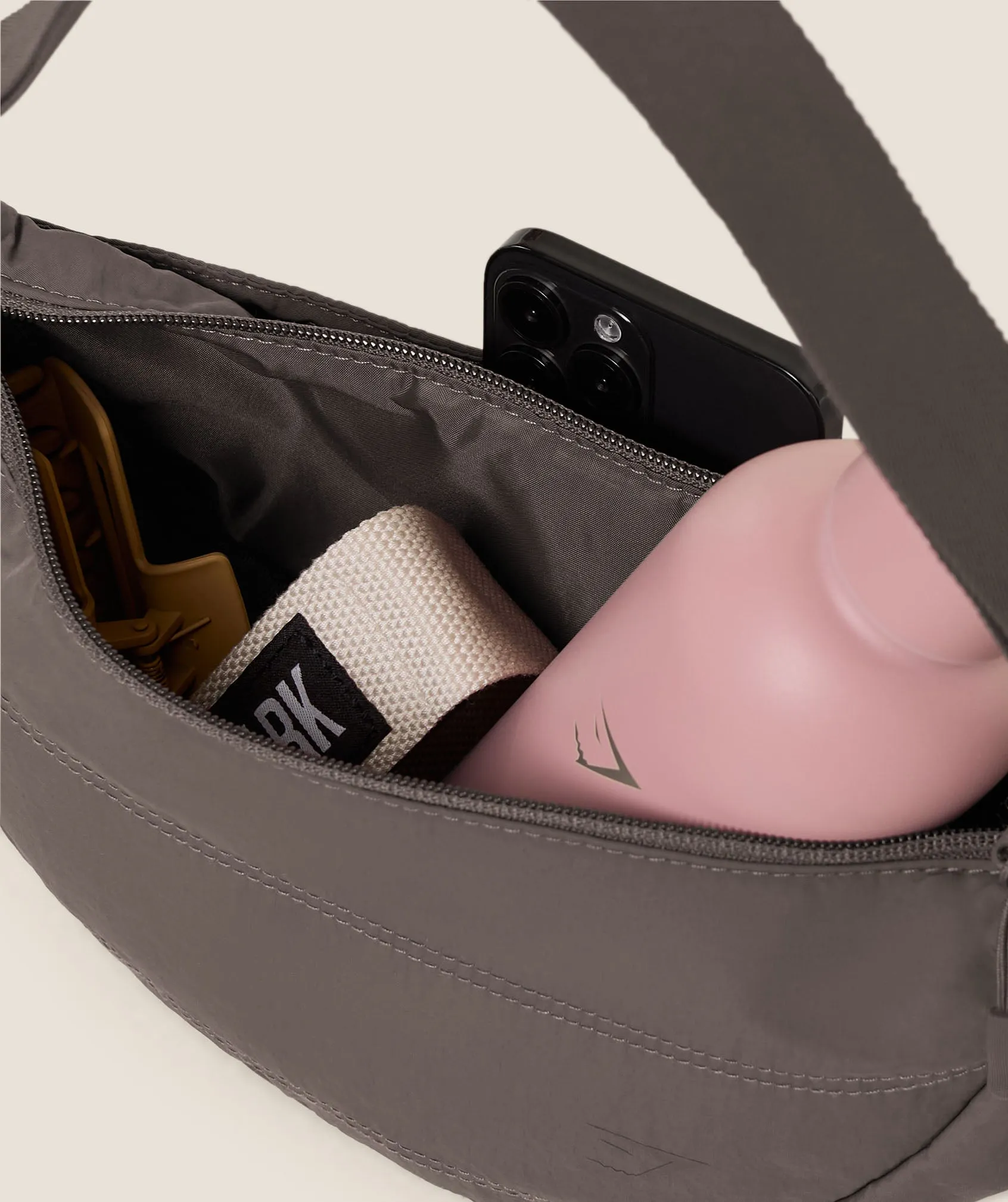 Gymshark Pleat Crossbody - Cool Brown sold by Gymshark product image thumbnail 2