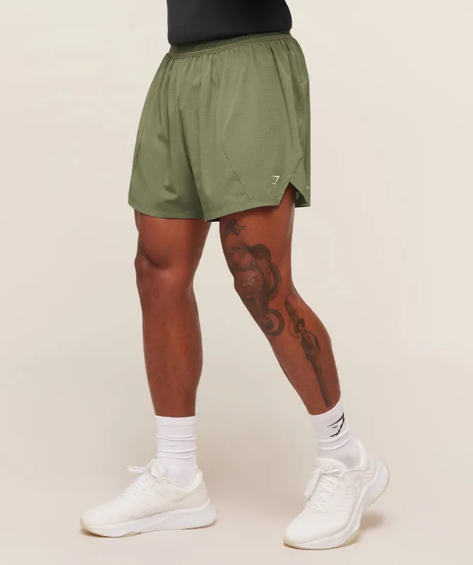 Gymshark Running 5" Shorts - GS Grounded Green sold by Gymshark