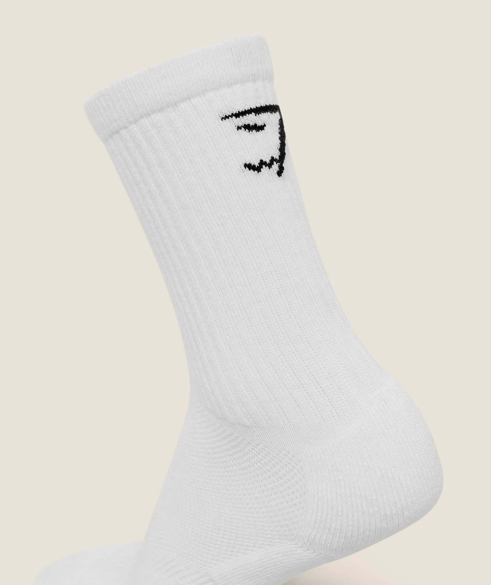 Gymshark Performance Crew Socks 3pk - GS White sold by Gymshark product image thumbnail 2