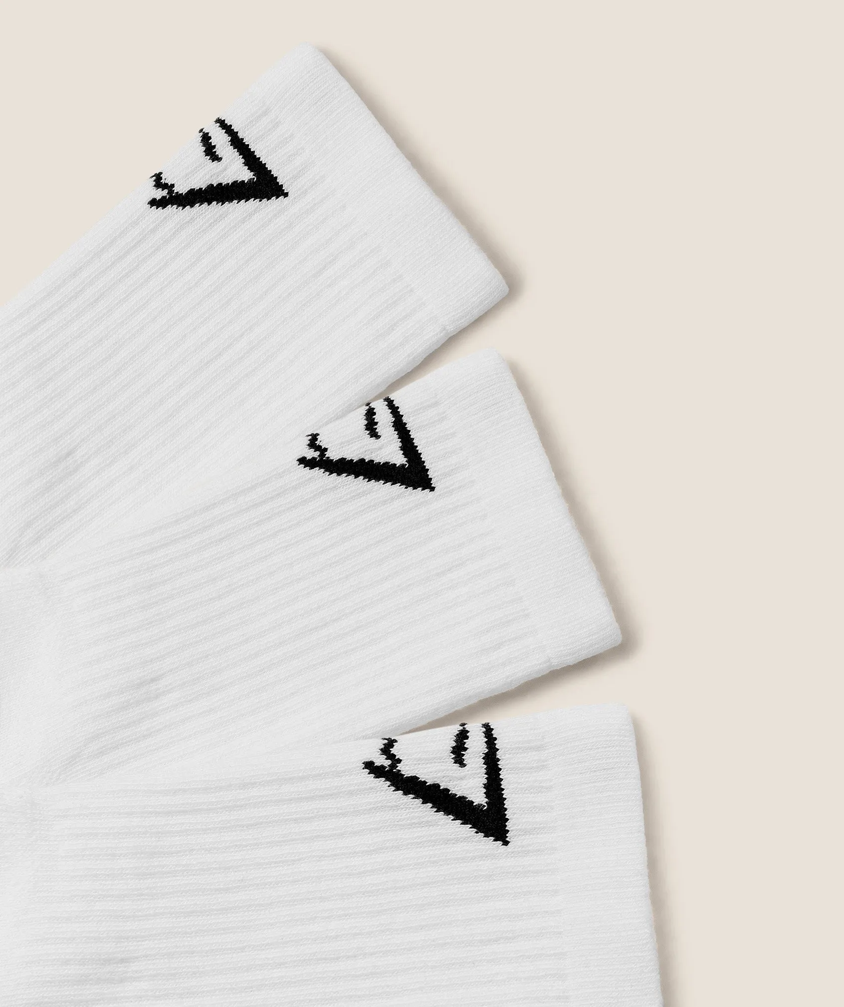 Gymshark Performance Crew Socks 3pk - GS White sold by Gymshark product image thumbnail 3