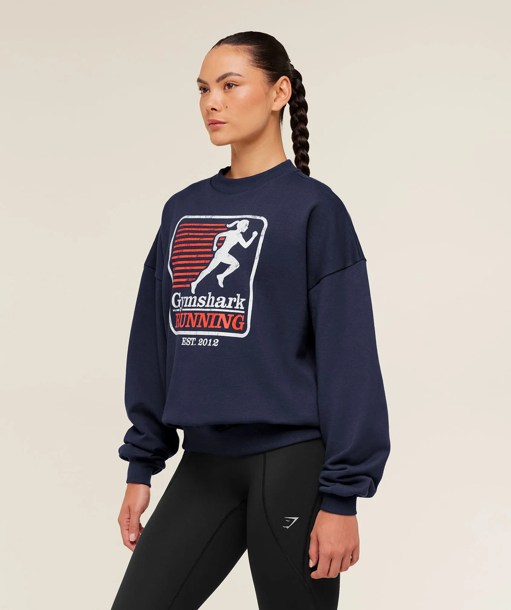 Gymshark Run Club Graphic Sweatshirt - Heavy Blue sold by Gymshark product image thumbnail 3