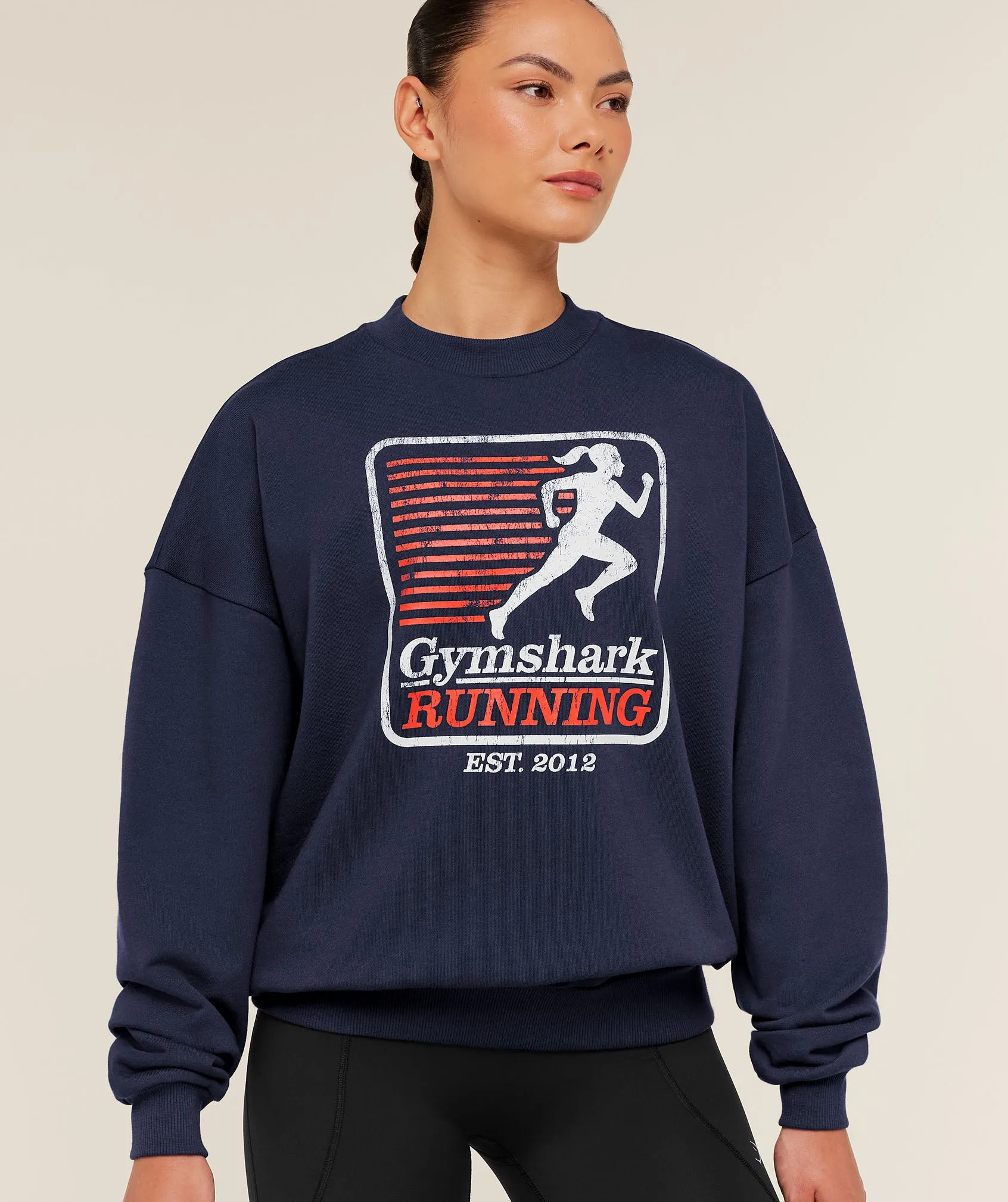 Gymshark Run Club Graphic Sweatshirt - Heavy Blue sold by Gymshark product image thumbnail 5