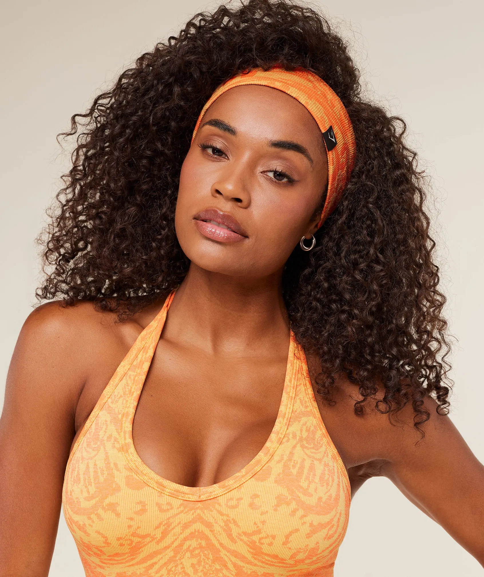 Gymshark Adapt Seamless Headband - GS Dayglow Peach/GS Sorbet Yellow sold by Gymshark