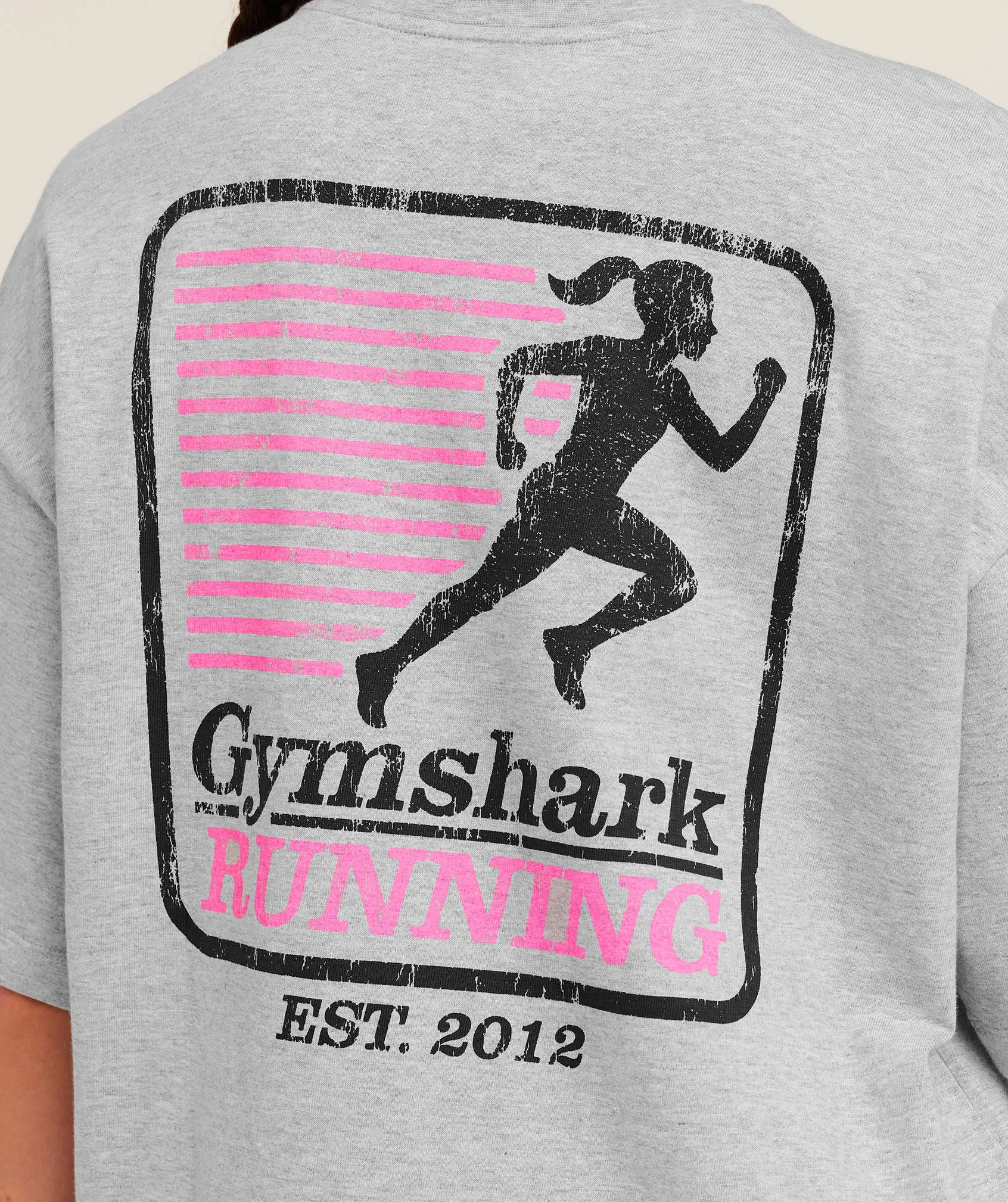 Gymshark Run Club Graphic Short Sleeve T-Shirt - Light Grey Core Marl sold by Gymshark product image thumbnail 4