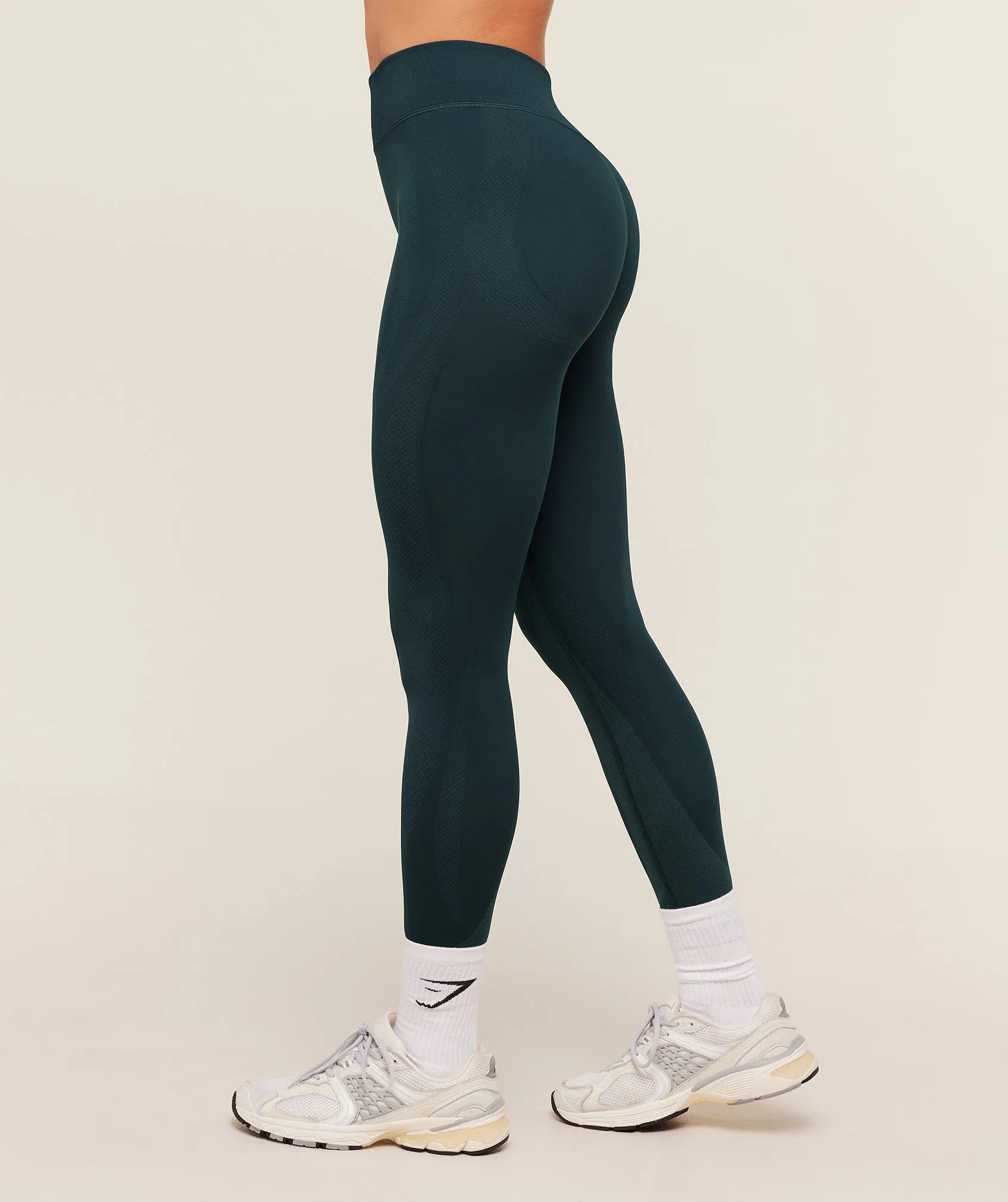 Gymshark Weekend Seamless Leggings - Deep Petrol Blue / Stealth Blue sold by Gymshark product image thumbnail 3