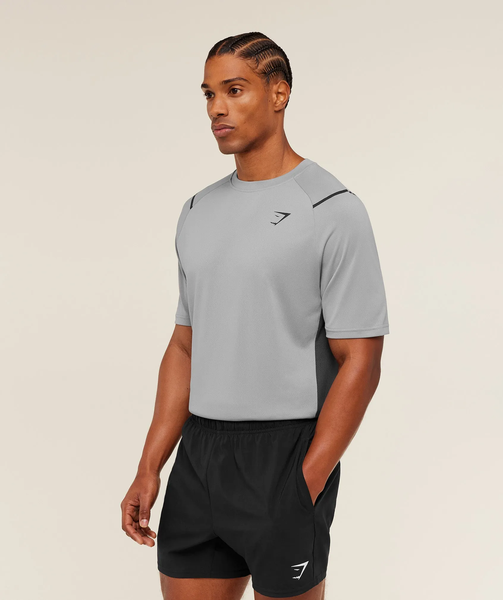 Gymshark Arrival Contrast T-Shirt - Smokey Grey / Onyx Grey sold by Gymshark product image thumbnail 3