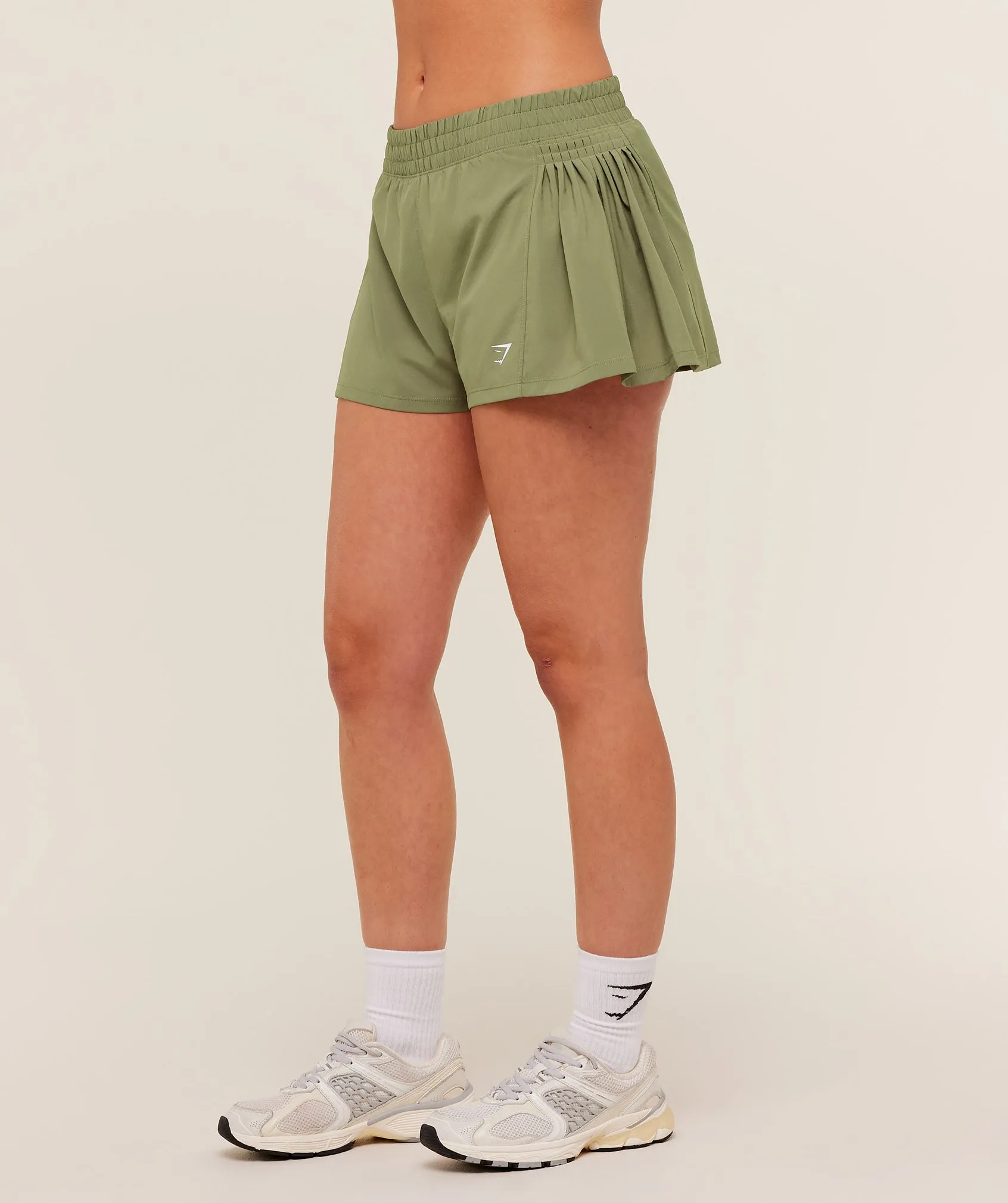 Gymshark Flutter Woven Shorts - GS Grounded Green sold by Gymshark product image thumbnail 3