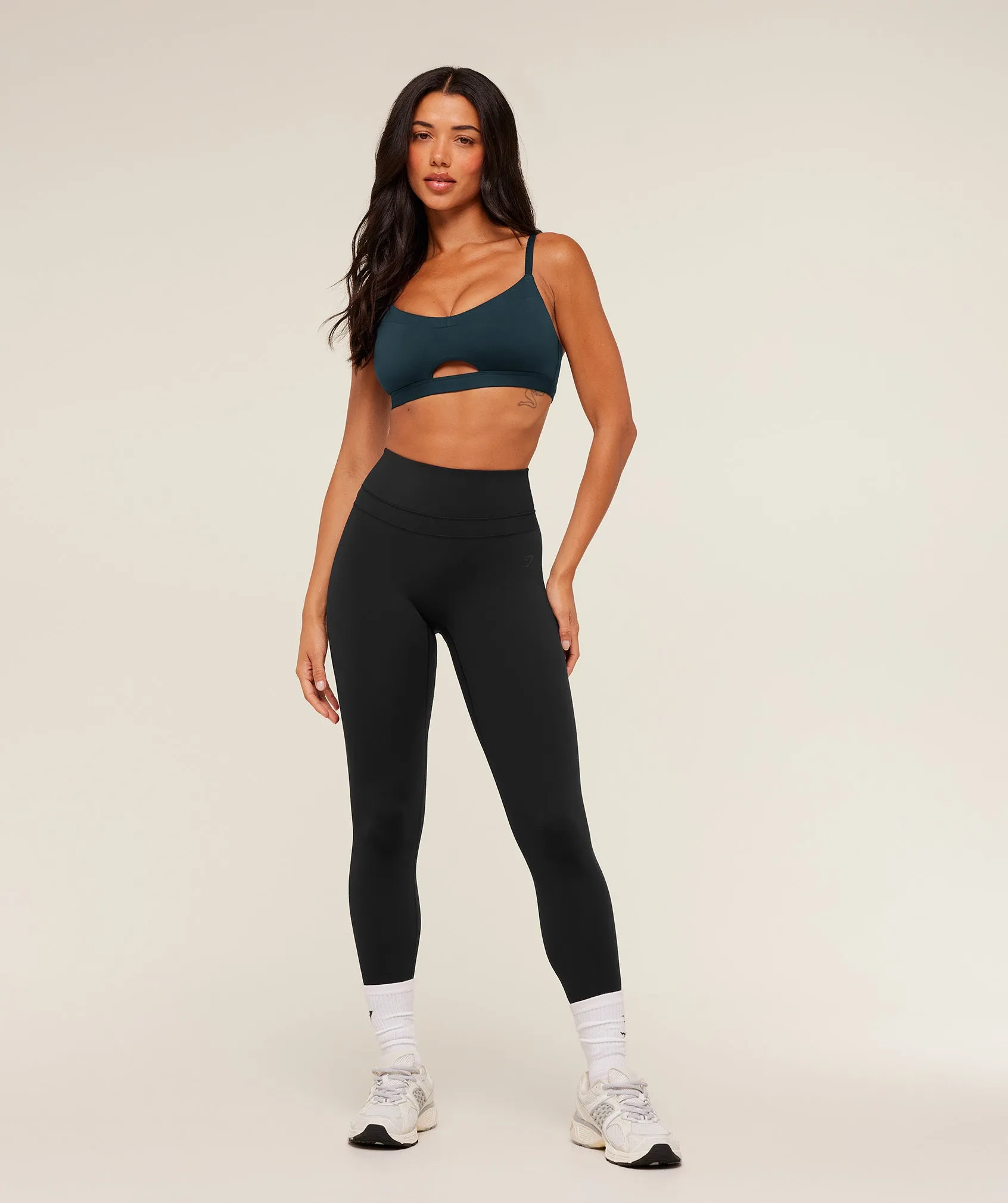 Gymshark Balcony Peekaboo Sports Bra - Deep Petrol Blue sold by Gymshark product image thumbnail 4