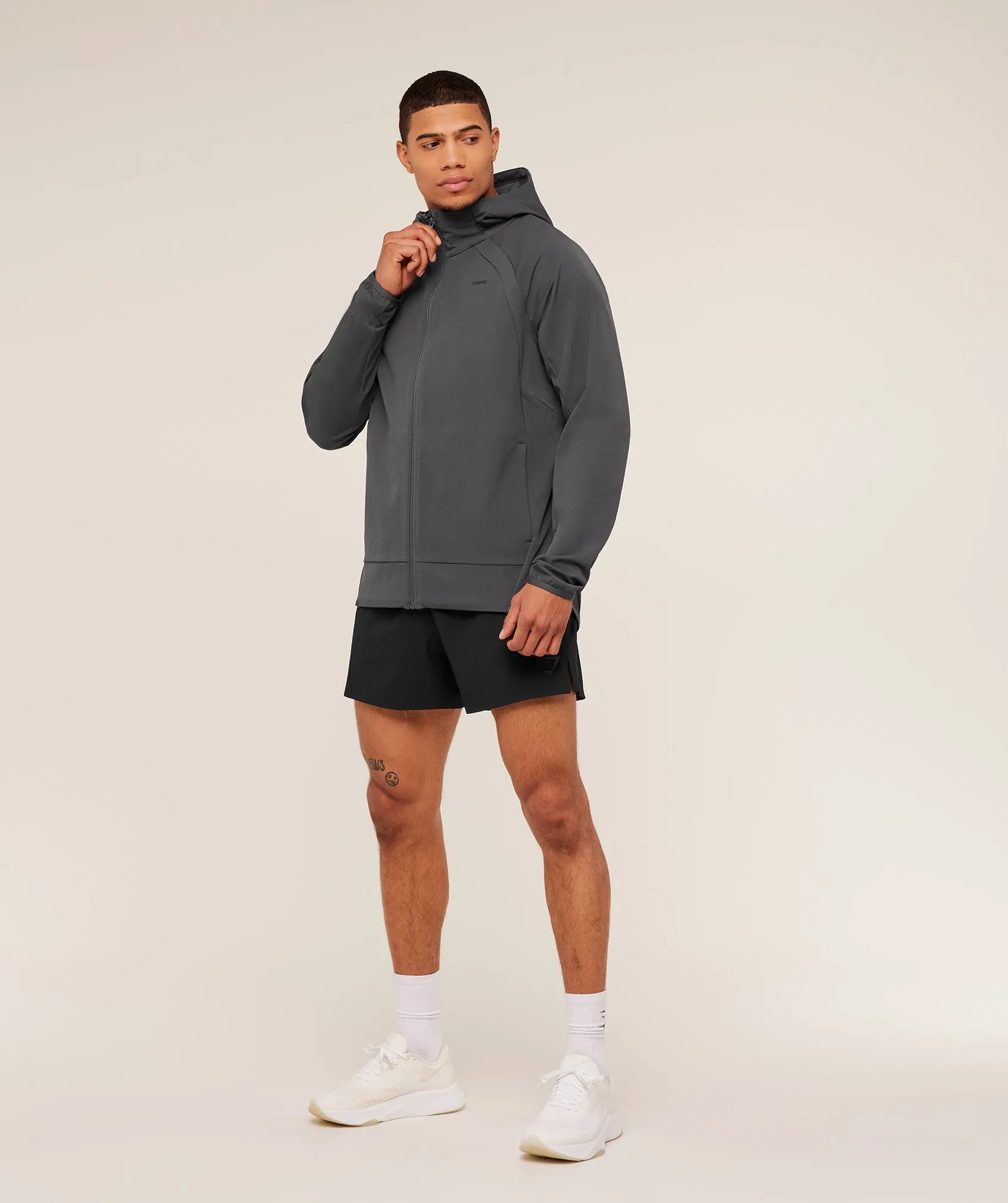 Gymshark Weekend Zip Through Shell Jacket - Onyx Grey sold by Gymshark product image thumbnail 4