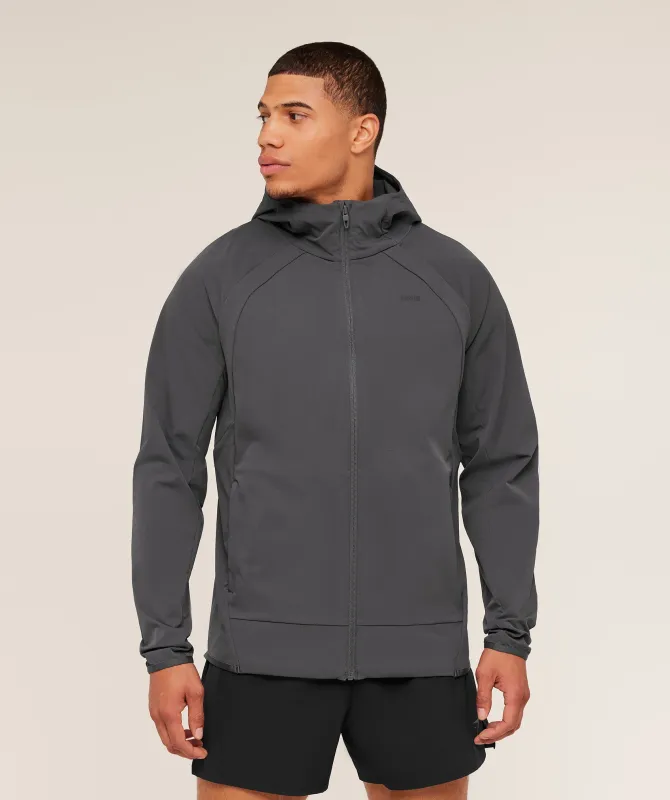 Gymshark Weekend Zip Through Shell Jacket - Onyx Grey sold by Gymshark