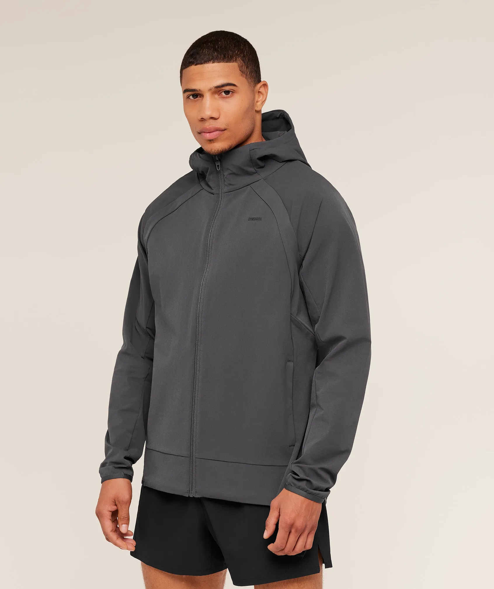 Gymshark Weekend Zip Through Shell Jacket - Onyx Grey sold by Gymshark product image thumbnail 3