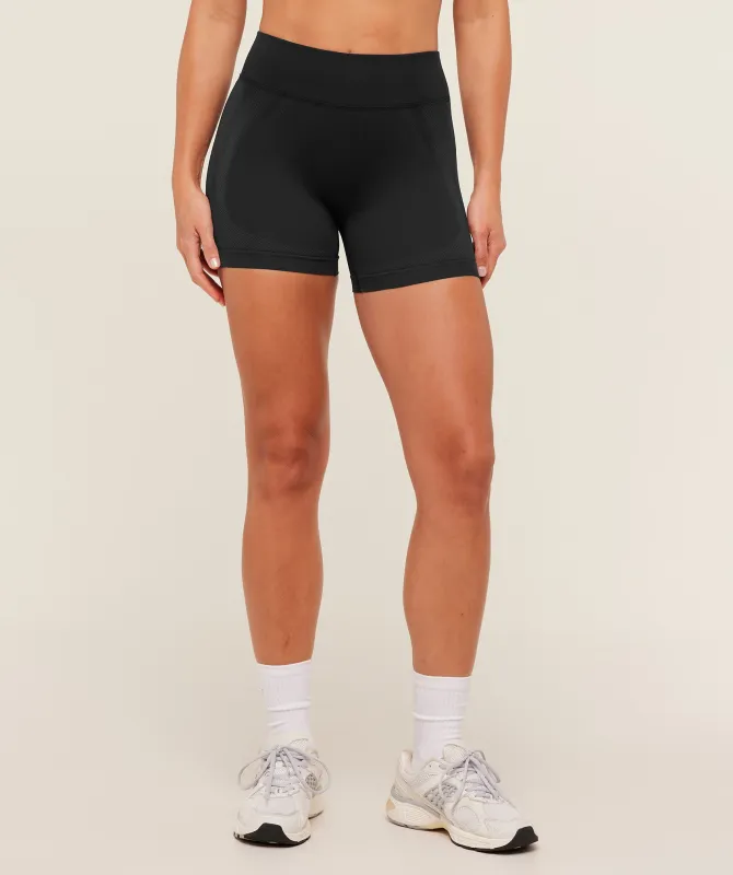 Gymshark Weekend Seamless Shorts - GS Black/GS Asphalt Grey sold by Gymshark