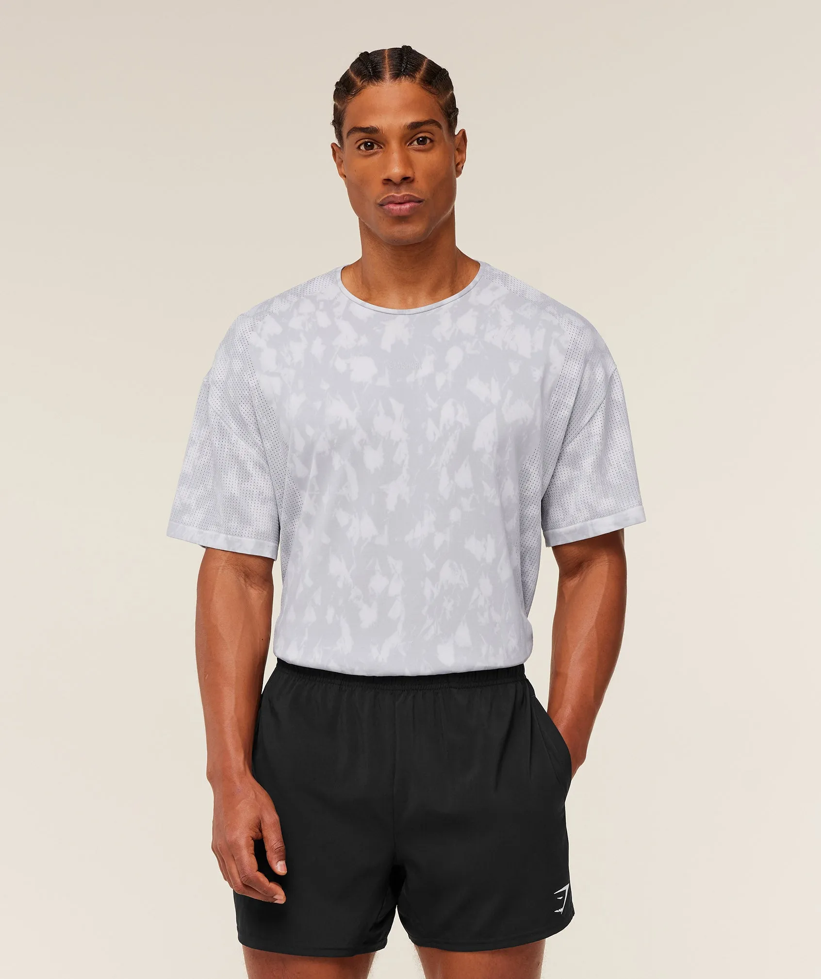 Gymshark Distance Seamless T-Shirt - Light Grey / Light Grey / ACID WASH sold by Gymshark product image thumbnail 4