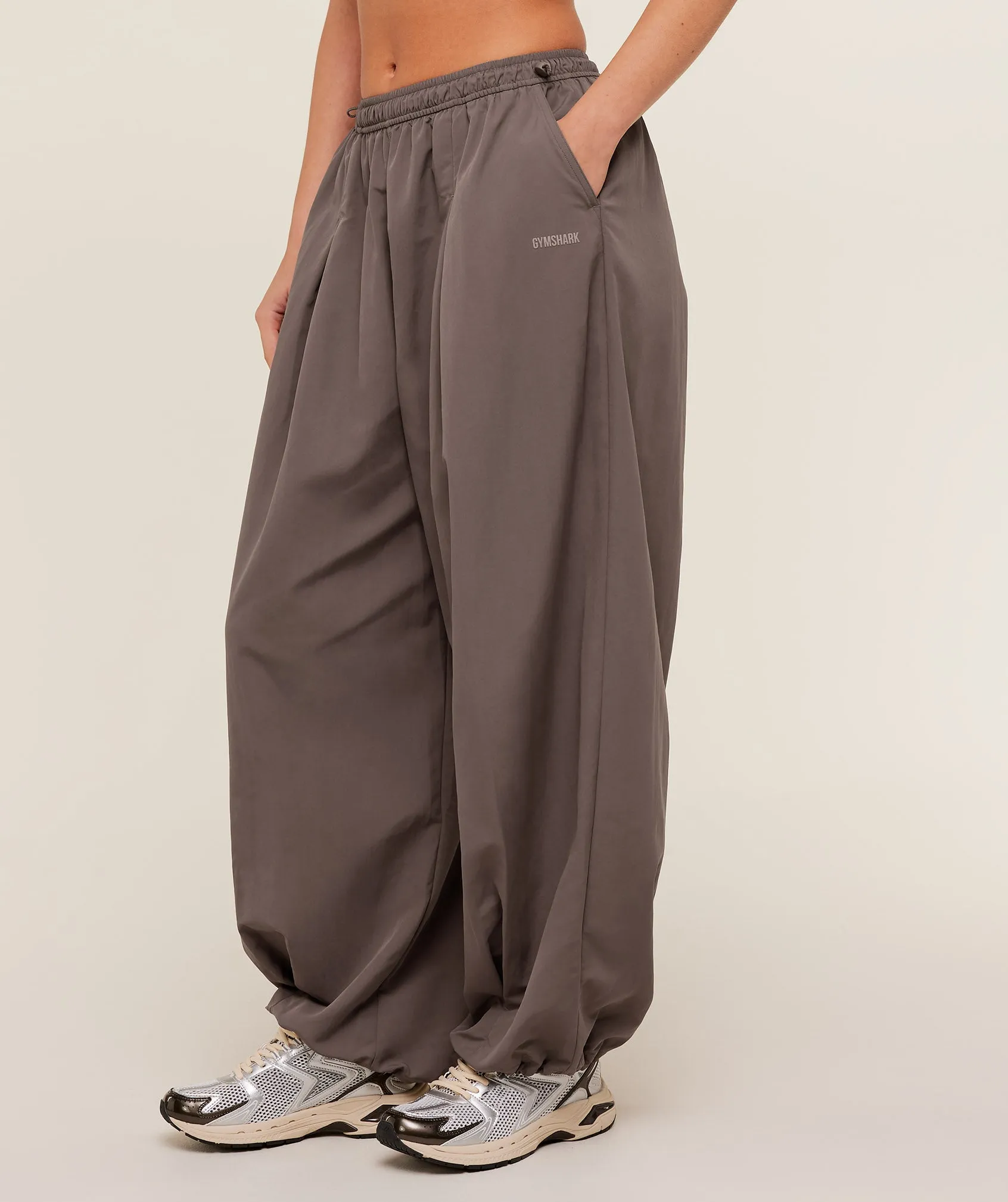 Gymshark Weekend Lifestyle Parachute Pant - Cool Brown sold by Gymshark product image thumbnail 2