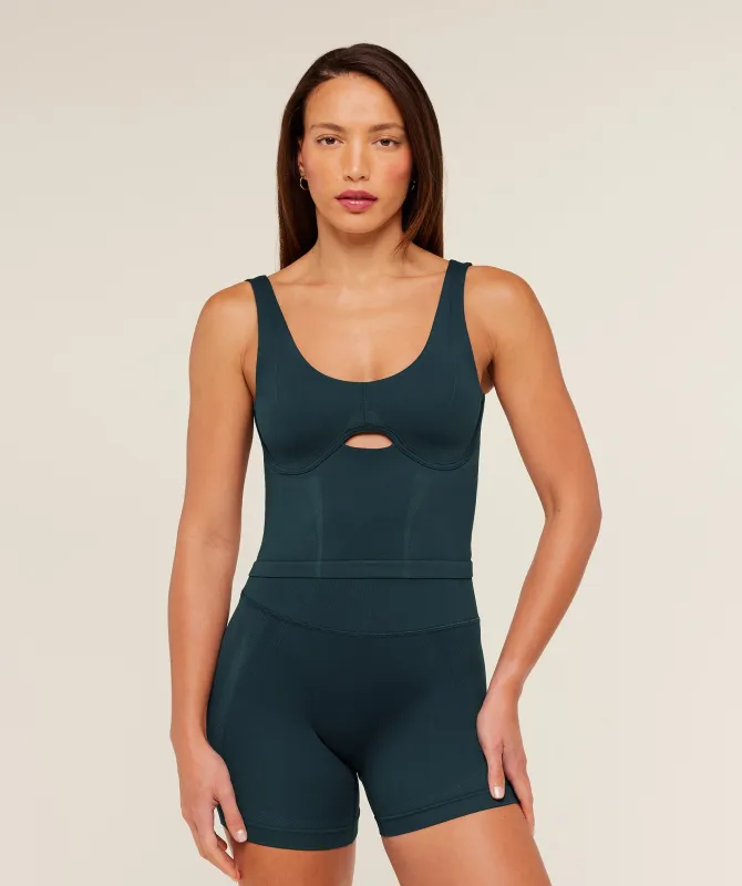 Gymshark Weekend Seamless Tank Top -  Deep Petrol Blue /  Stealth Blue sold by Gymshark