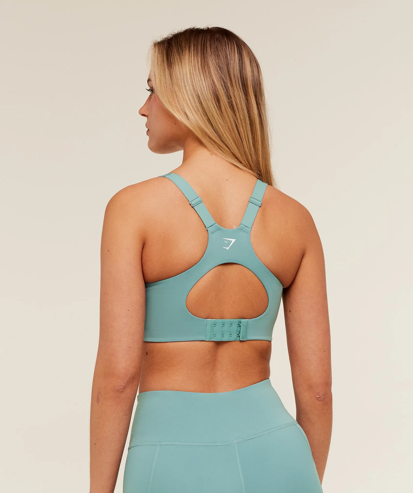 Gymshark High Support V-Neck Sports Bra - GS Storm Blue sold by Gymshark product image thumbnail 2