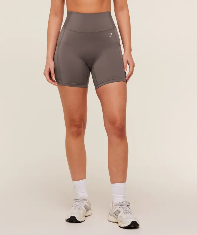 Gymshark Pocket Shorts - Cool Brown sold by Gymshark