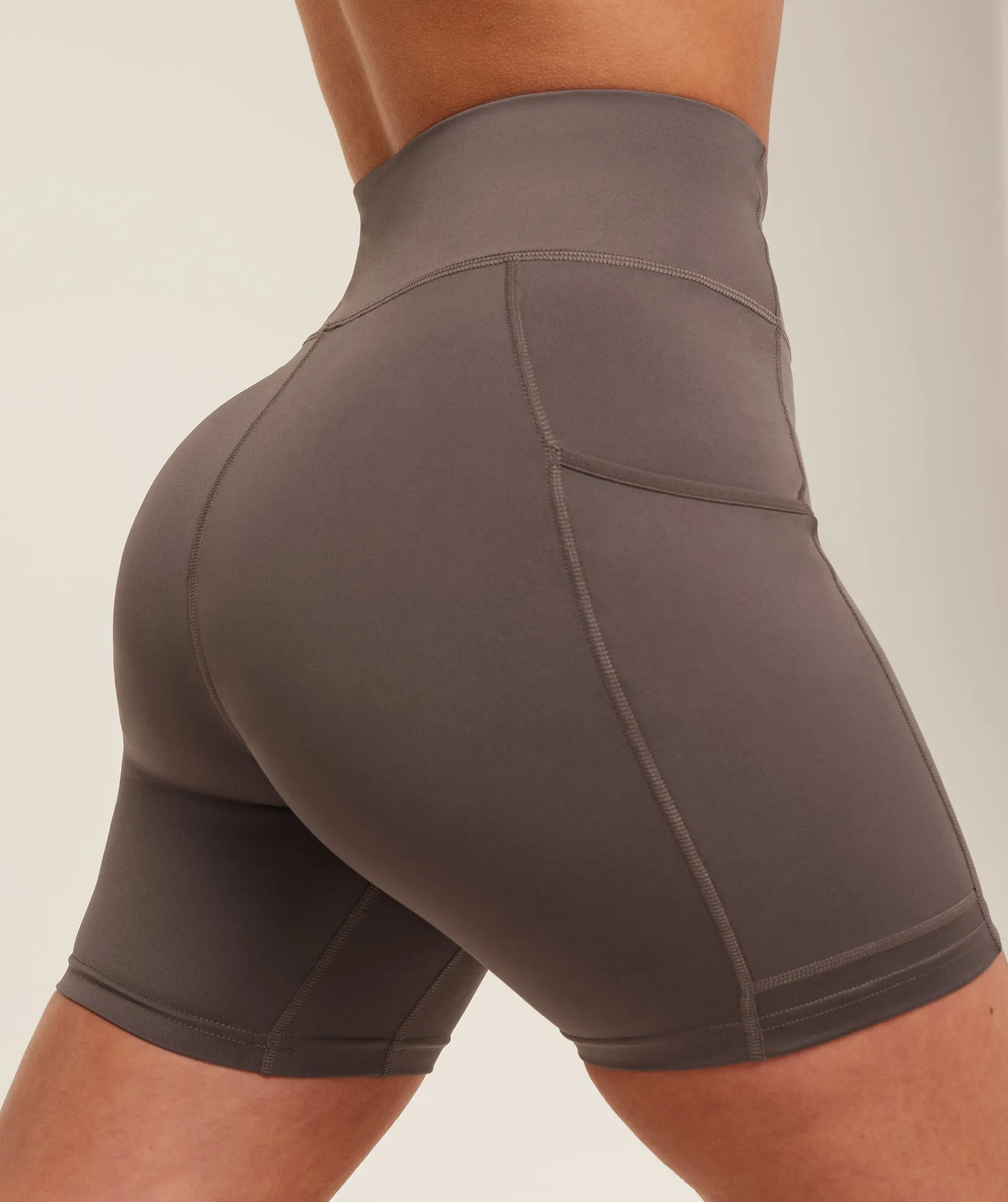 Gymshark Pocket Shorts - Cool Brown sold by Gymshark product image thumbnail 4