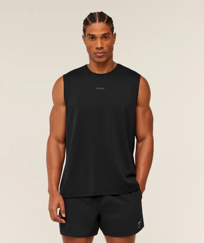 Gymshark Distance Seamless Tank - Black sold by Gymshark