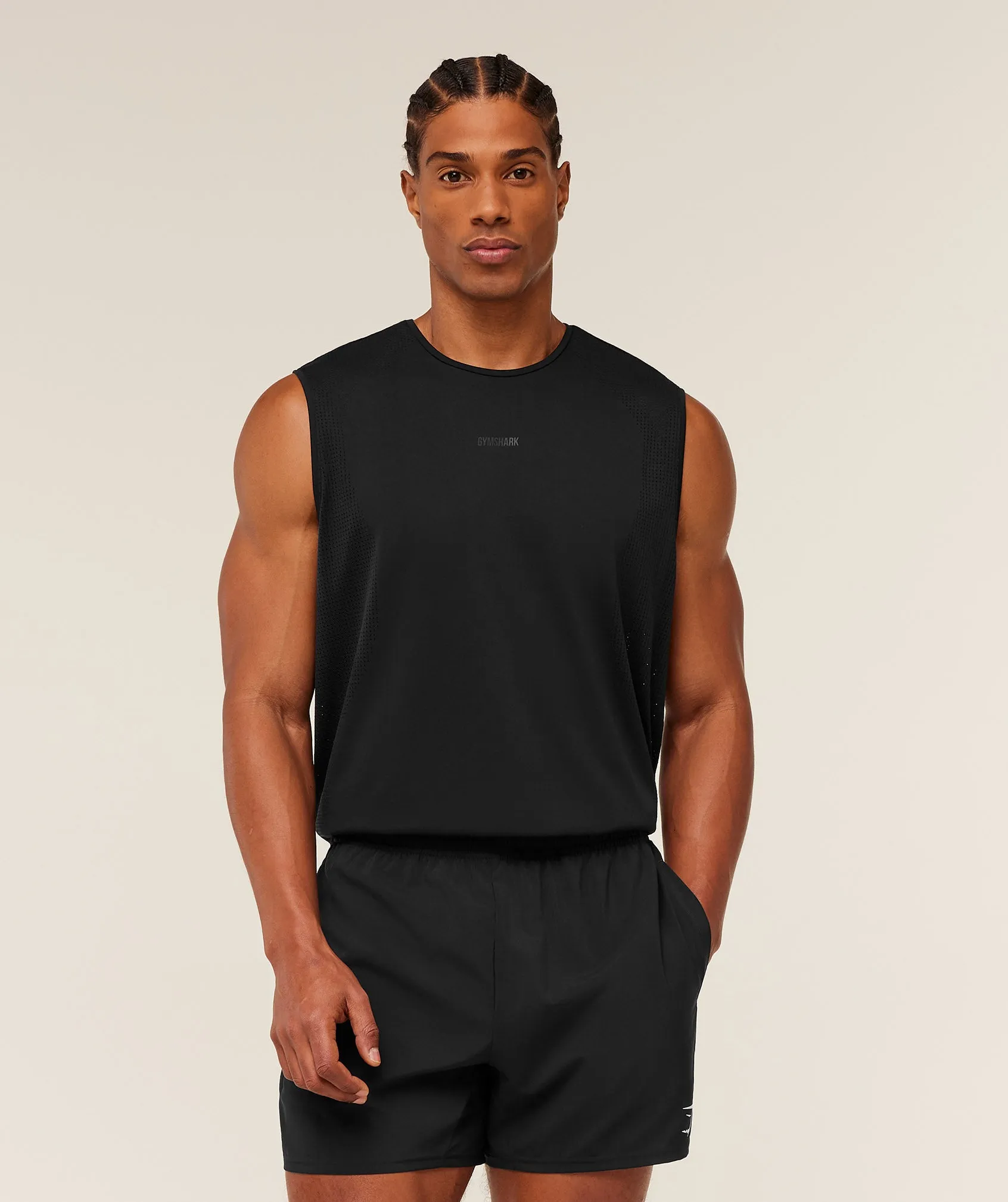 Gymshark Distance Seamless Tank - Black sold by Gymshark product image thumbnail 4