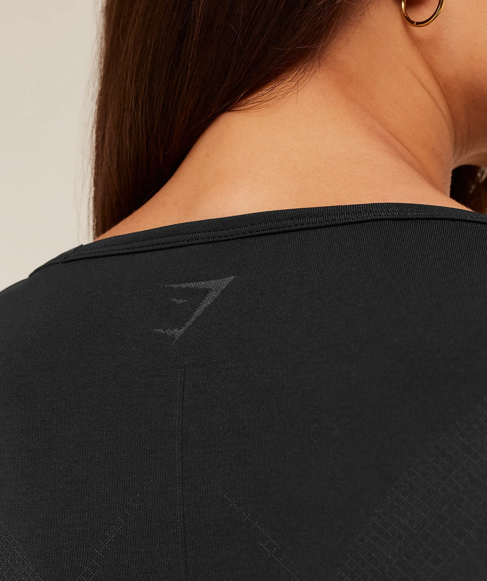 Gymshark Weekend Seamless Short Sleeve Top - GS Black/GS Asphalt Grey sold by Gymshark product image thumbnail 4