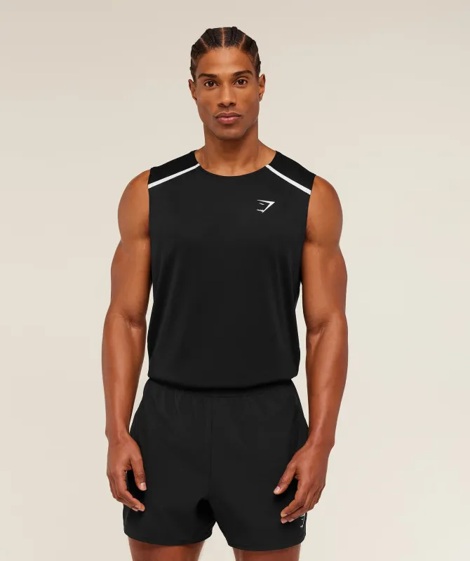 Gymshark Arrival Contrast Tank - Black sold by Gymshark