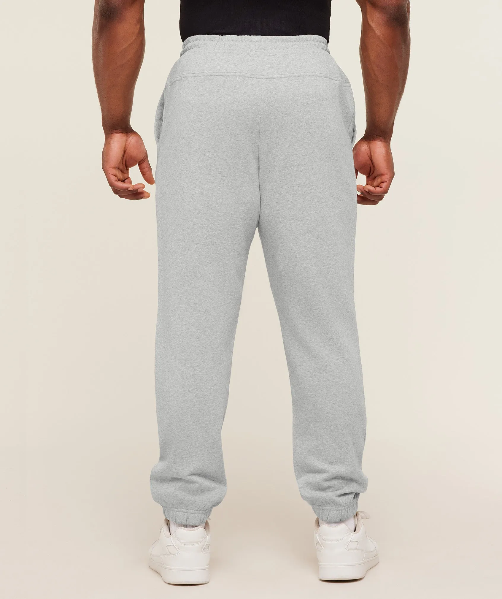 Gymshark Global Lifting Graphic Pants - Light Grey Core Marl sold by Gymshark product image thumbnail 2
