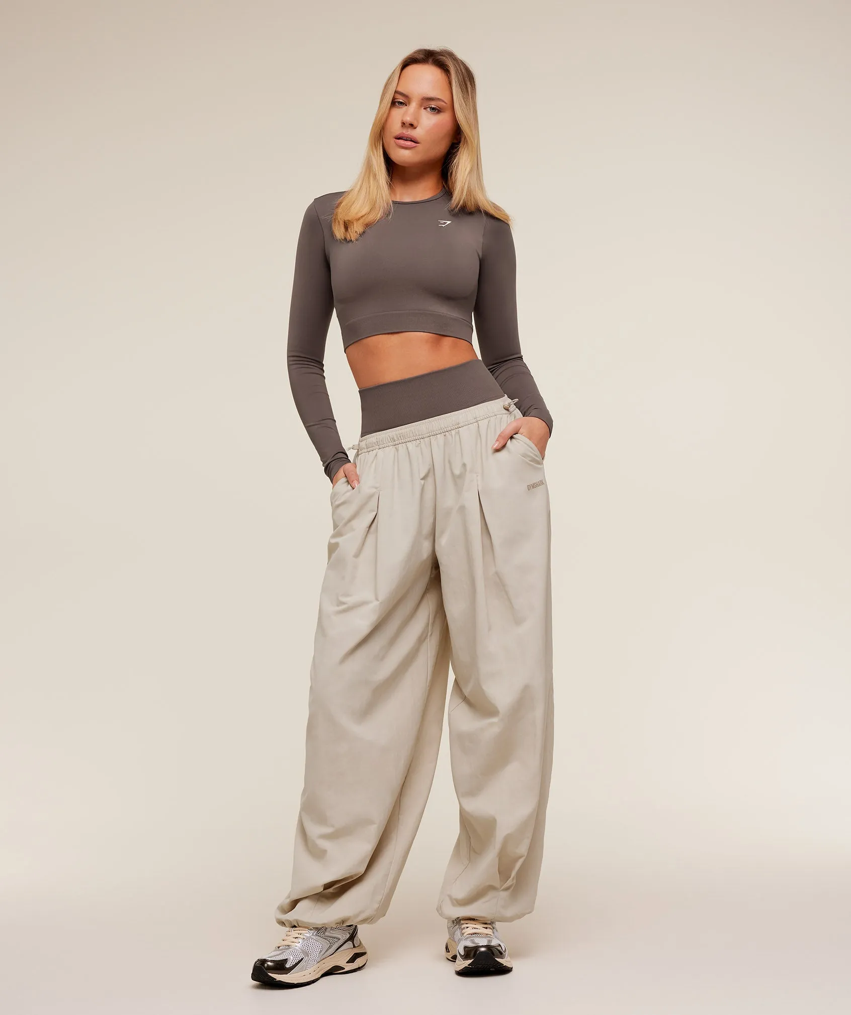 Gymshark Weekend Lifestyle Parachute Pant - Pebble Grey sold by Gymshark product image thumbnail 4