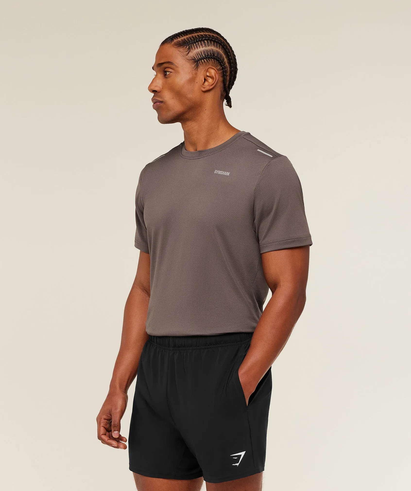 Gymshark Built For More T-Shirt - Cool Brown sold by Gymshark product image thumbnail 3