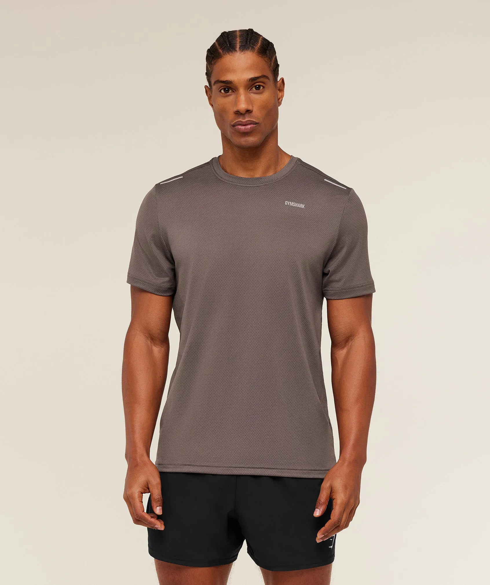 Gymshark Built For More T-Shirt - Cool Brown sold by Gymshark product image thumbnail 4