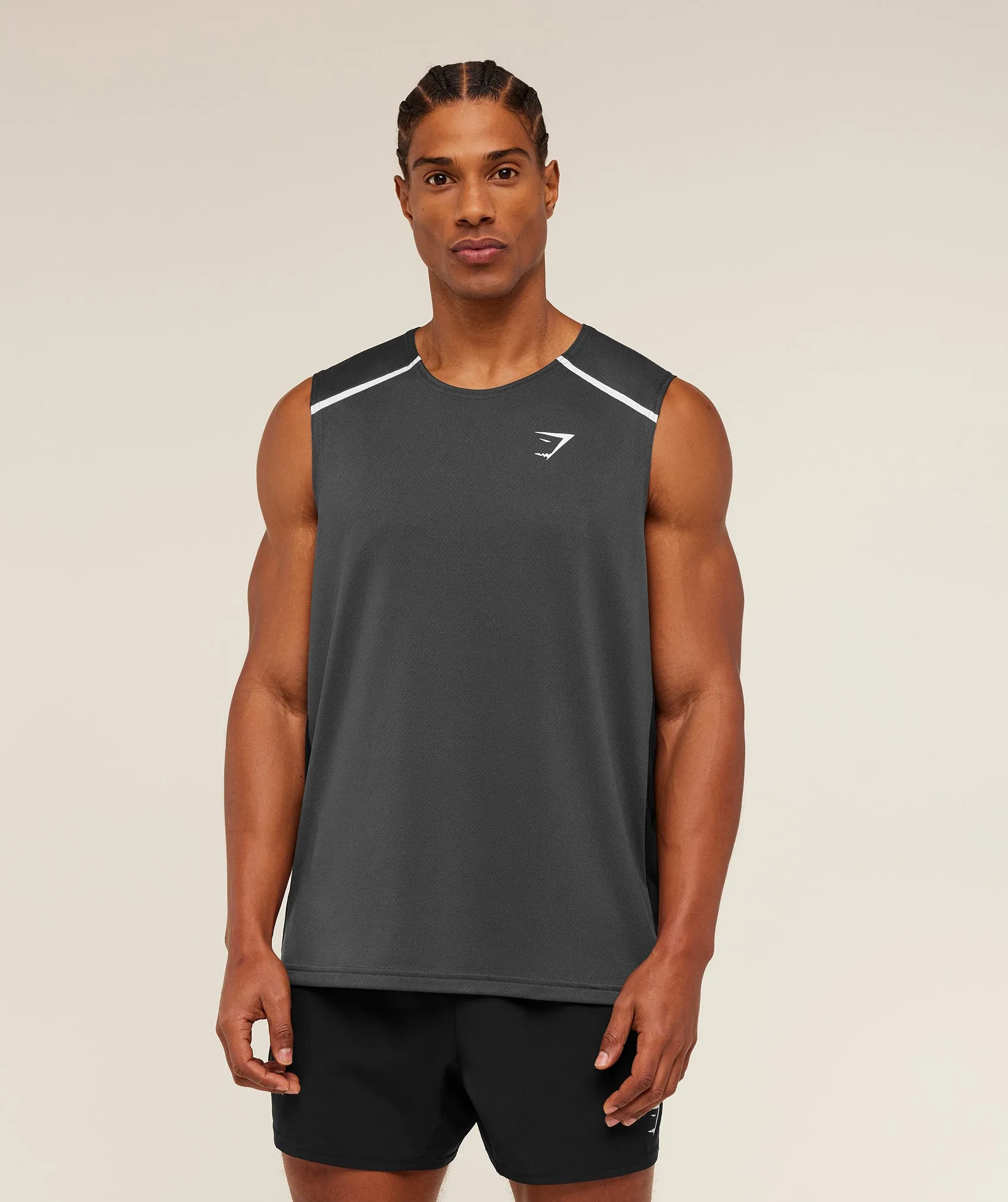 Gymshark Arrival Contrast Tank - GS Onyx Grey/GS Black sold by Gymshark product image thumbnail 4