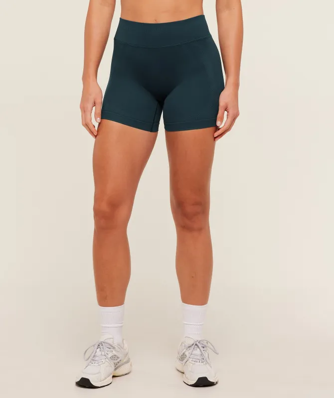 Gymshark Weekend Seamless Shorts -  Deep Petrol Blue /  Stealth Blue sold by Gymshark