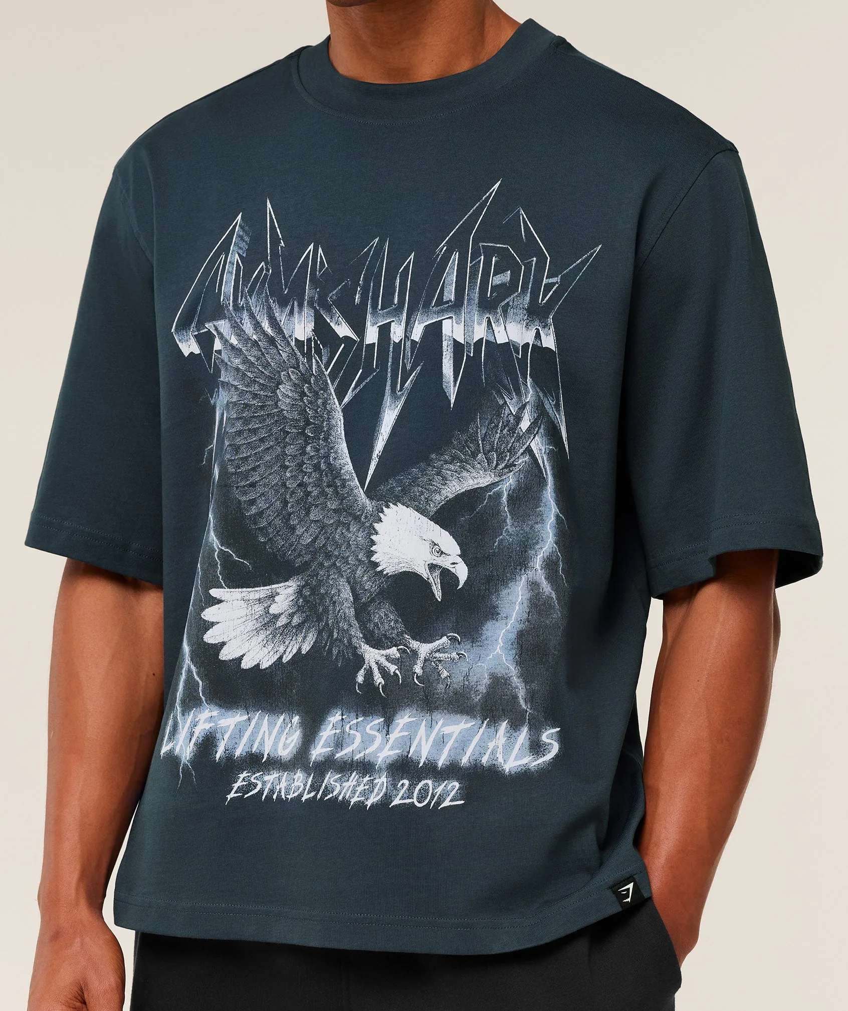 Gymshark Eagle Band Style Graphic T-Shirt - GS Stealth Blue sold by Gymshark product image thumbnail 4