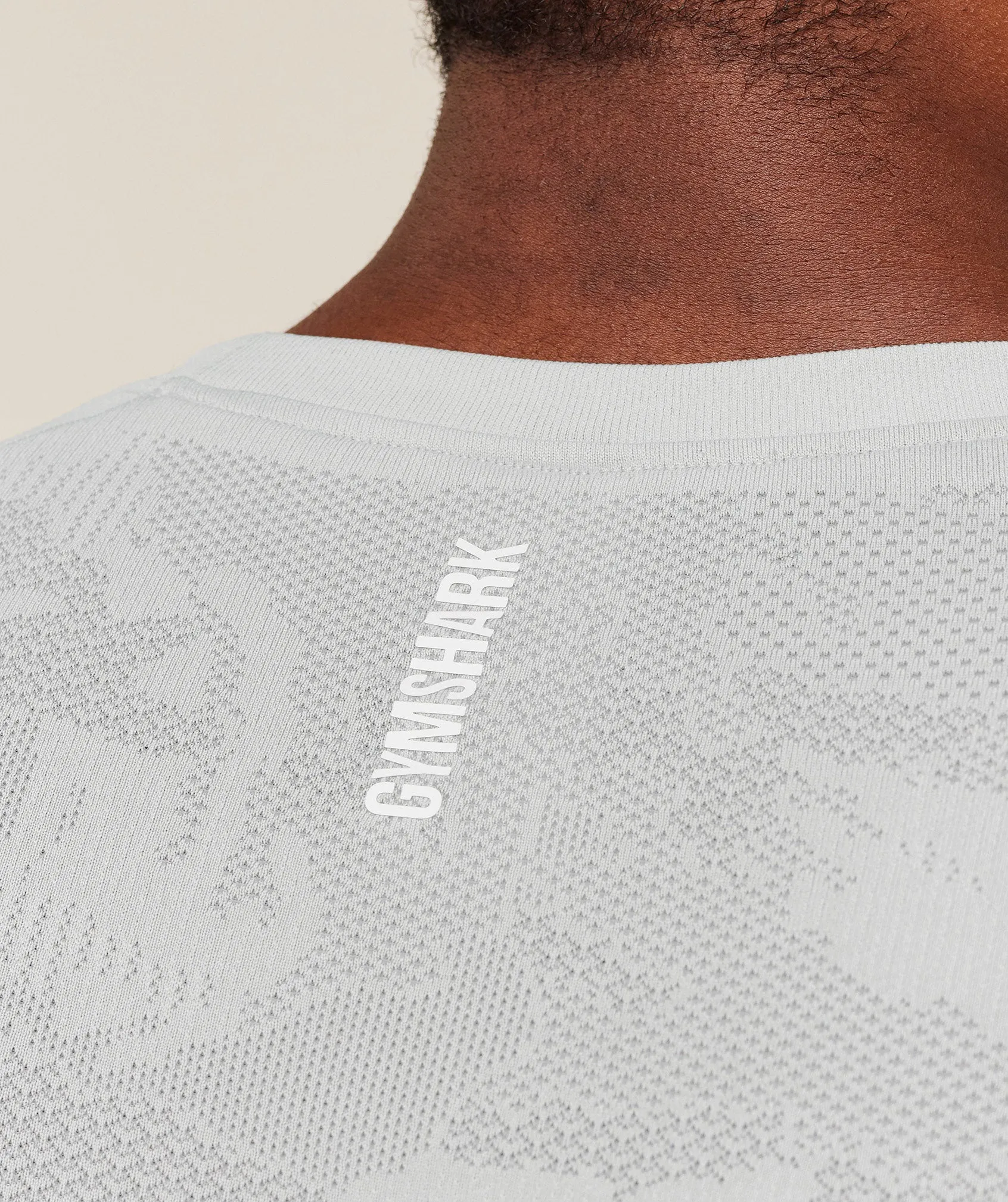 Gymshark Geo Seamless T-Shirt - Light Grey/Smokey Grey sold by Gymshark product image thumbnail 5