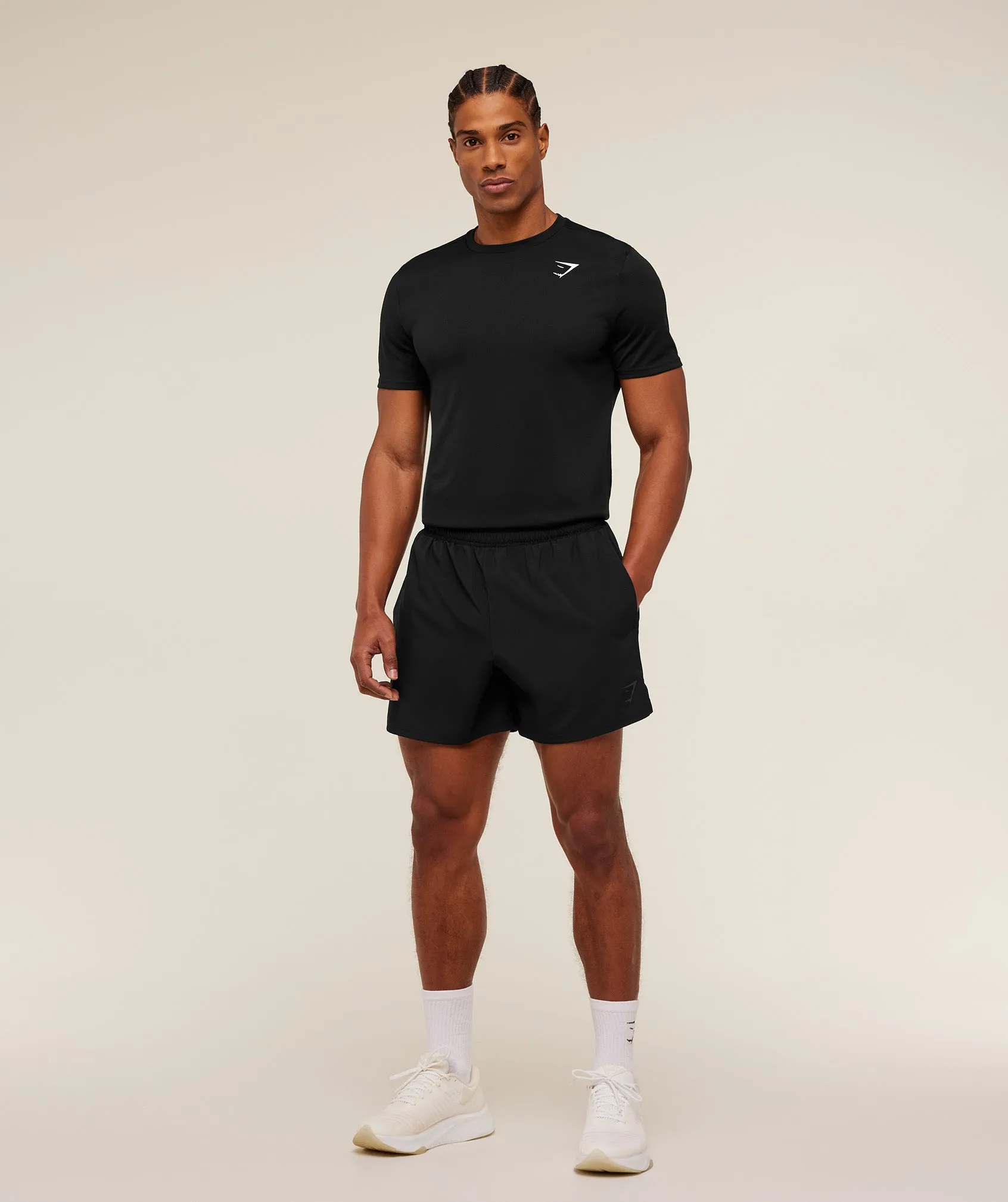 Gymshark Arrival Contrast Shorts - Black/Onyx Grey sold by Gymshark product image thumbnail 4