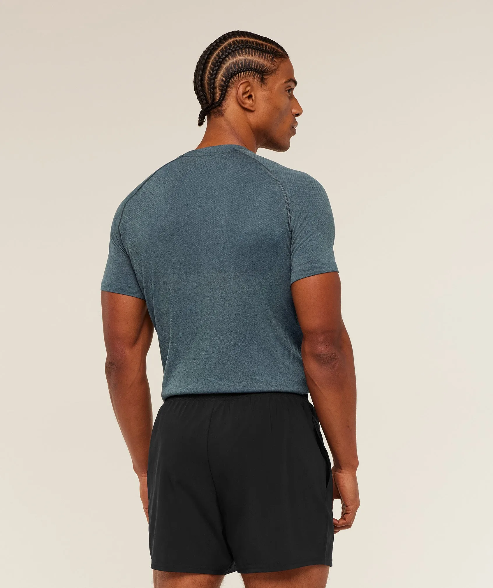 Gymshark Vital Seamless T-Shirt - Iron Blue / Stealth Blue sold by Gymshark product image thumbnail 2