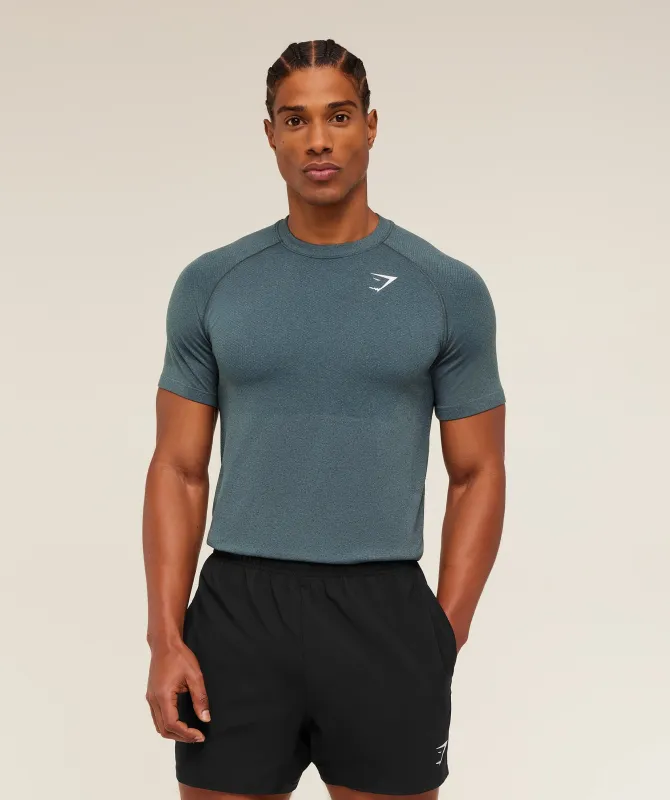 Gymshark Vital Seamless T-Shirt -  Iron Blue /  Stealth Blue sold by Gymshark